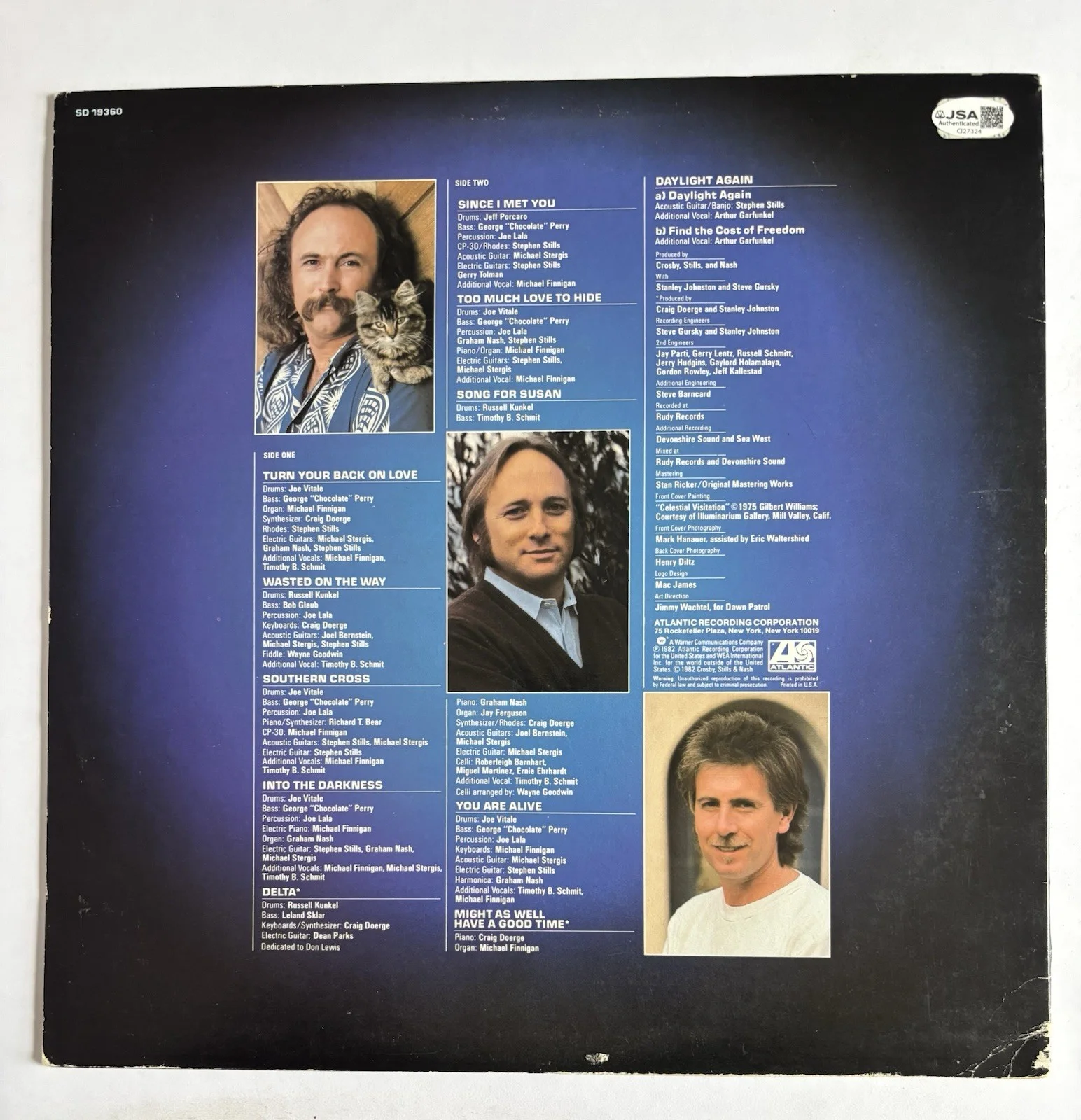 GRAHAM NASH Signed CROSBY STILLS NASH Daylight Again Vinyl RECORD JSA COA, image 4