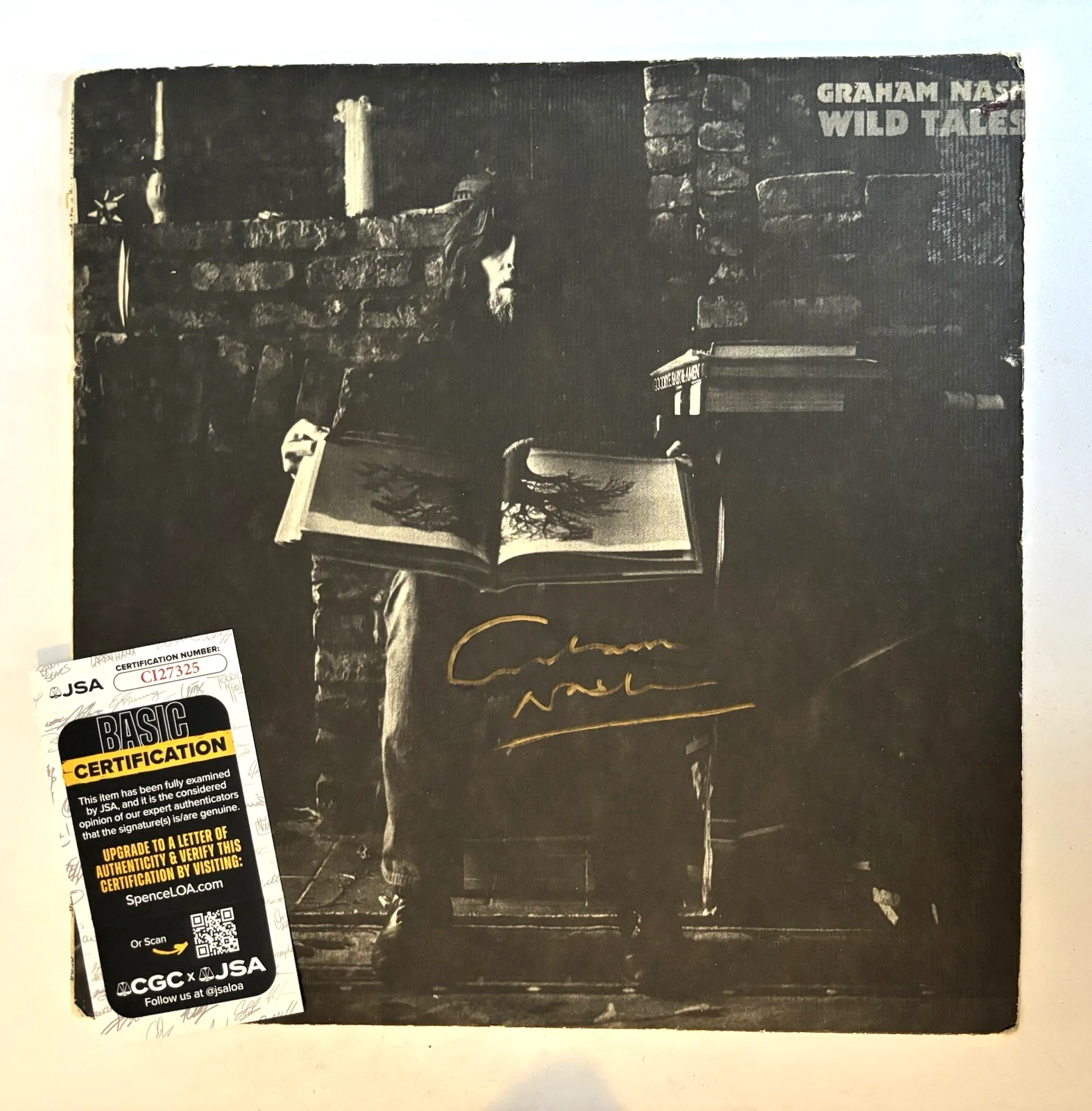 GRAHAM NASH Signed WILD TALES Vinyl RECORD JSA COA Crosby Stills Young CSN, image 2