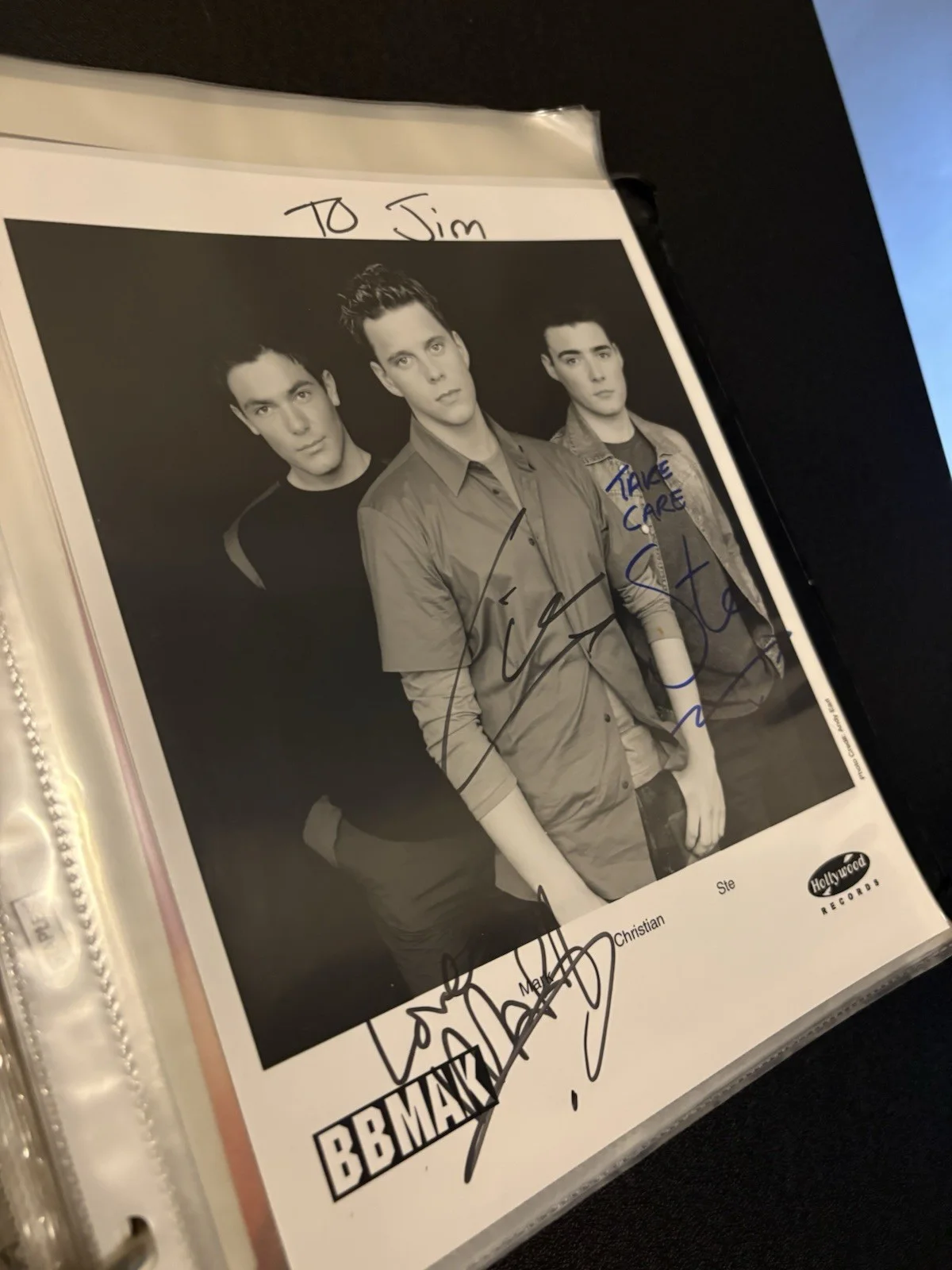 BBMak Signed 8x10 B&W Photo - Full Band, image 2