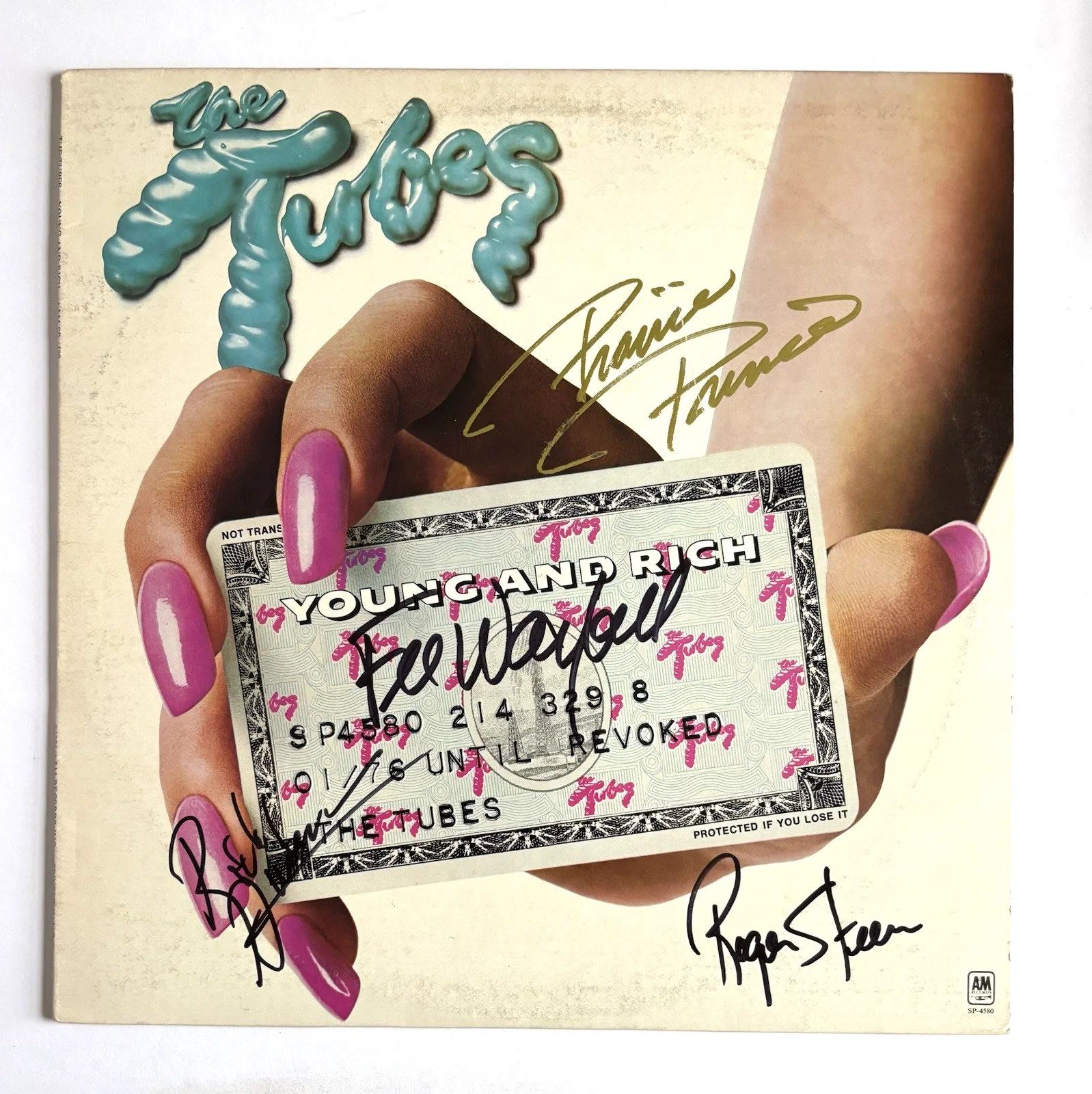 THE TUBES Signed YOUNG Vinyl LP RECORD JSA COA Fee Waybill STEEN Anderson PRINCE, изображение 2