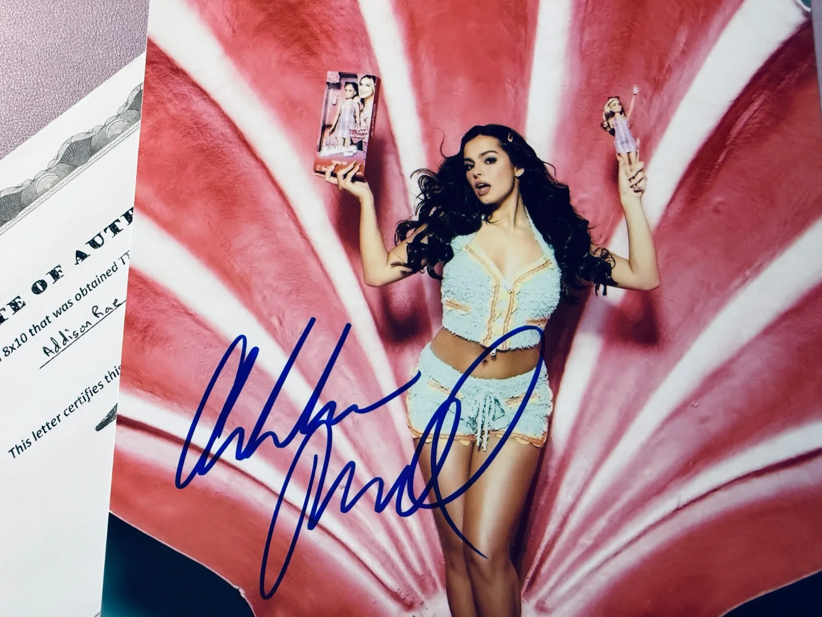 Addison Rae — Addison Rae Signed• *To Die For* Singer•Grammy Nominated• 8x10 Beautiful w COA, изображение 3