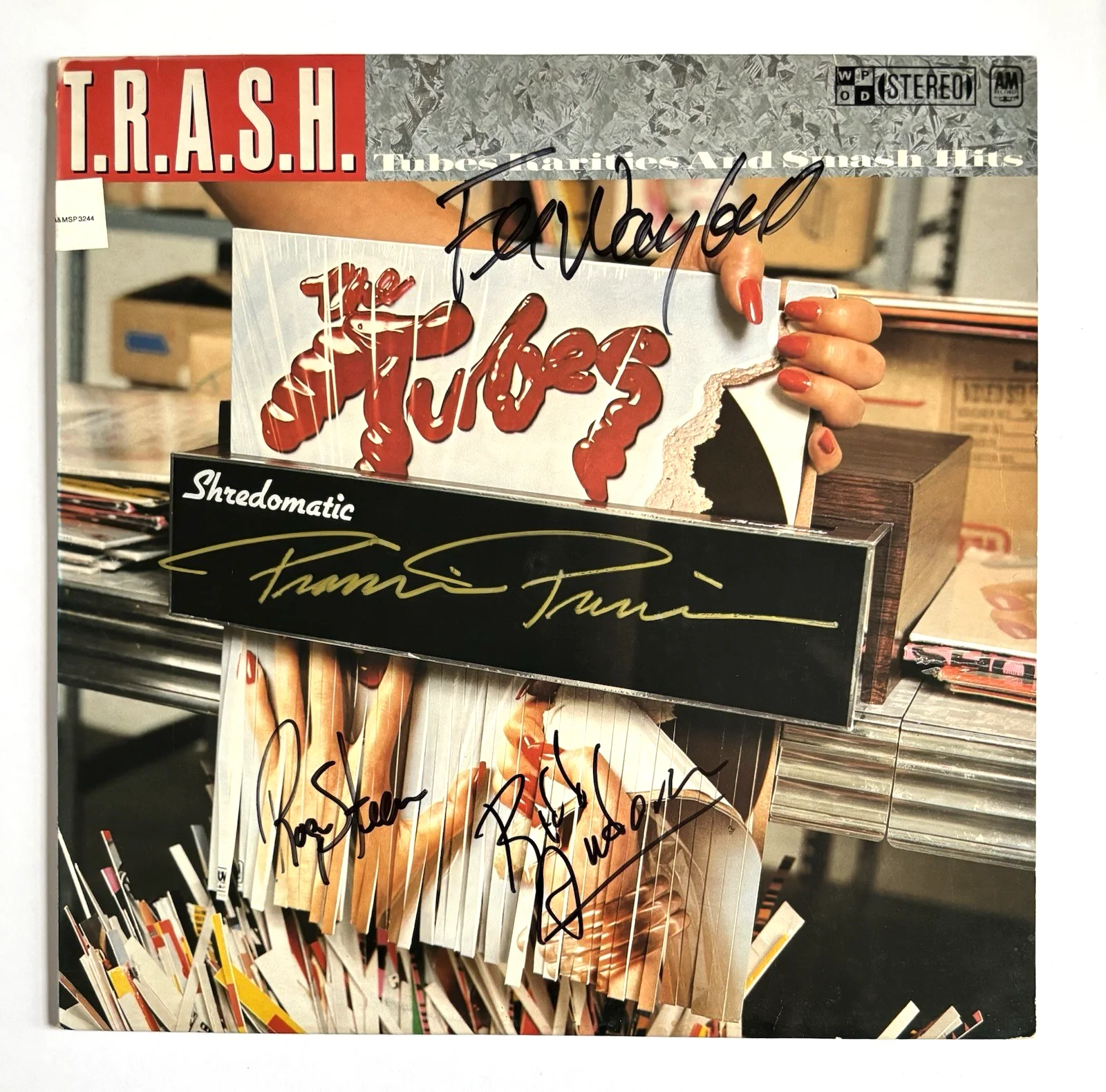 THE TUBES Signed TRASH Vinyl LP RECORD JSA COA Fee Waybill STEEN Anderson PRINCE, изображение 2