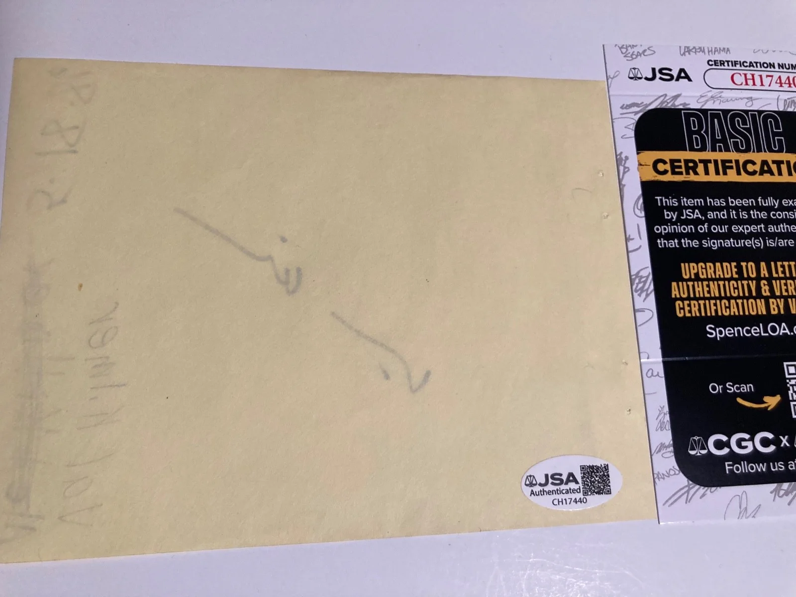 VAL KILMER — VAL KILMER signed 4.5x6 paper "TOP GUN", "TOMBSTONE", "HEAT" JSA#CH17440, изображение 2