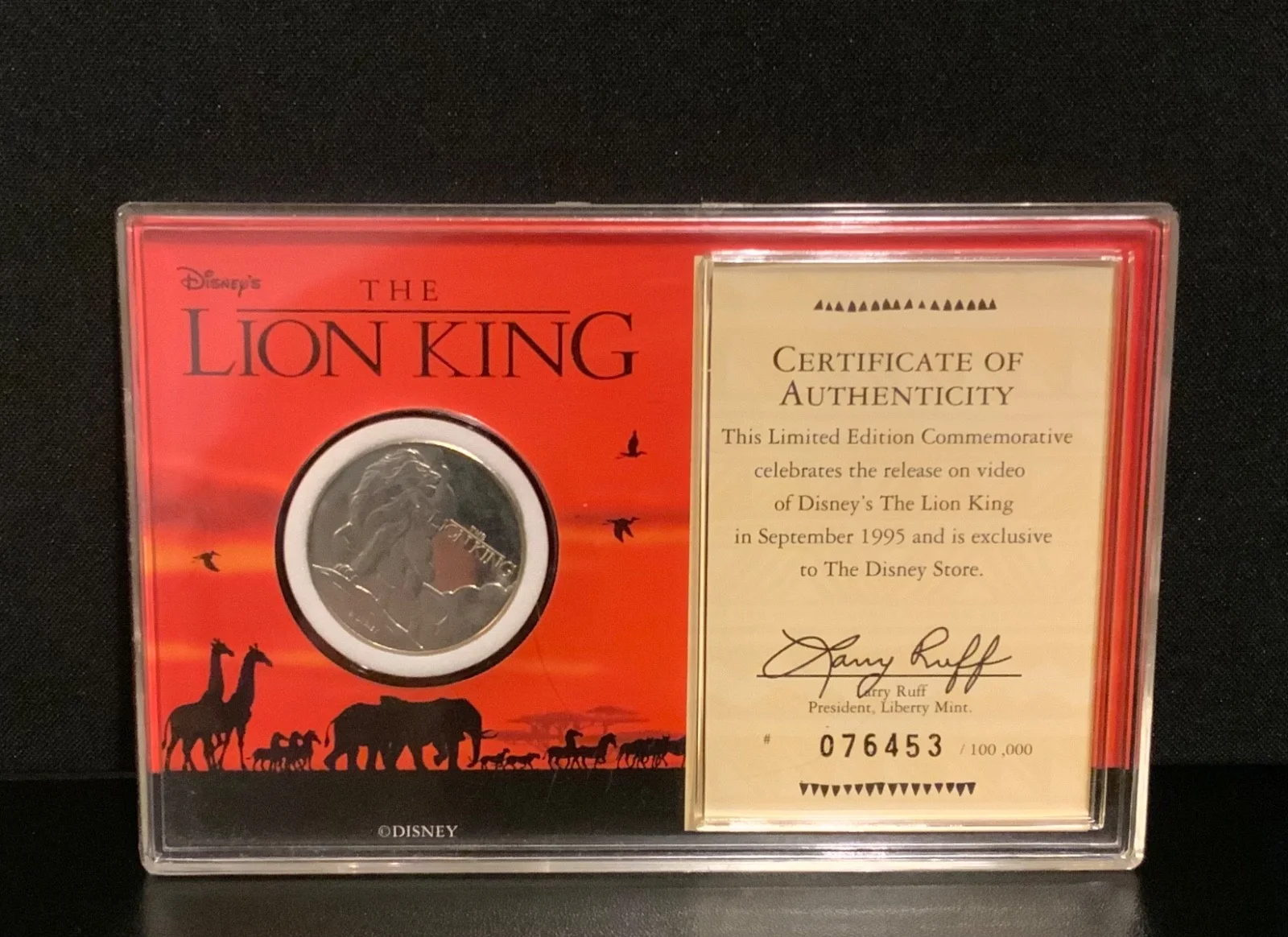 The Lion King Liberty Mint Disney Coin / Medal In Presentation Case - Limited Ed, изображение 2