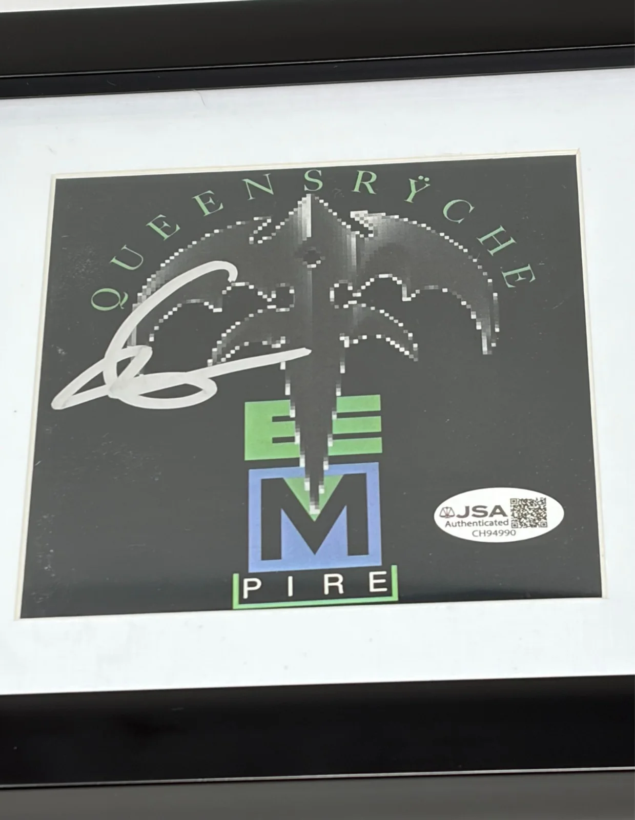 Geoff Tate signed Queensryche Pire Framed CD Cover JSA COA, image 2