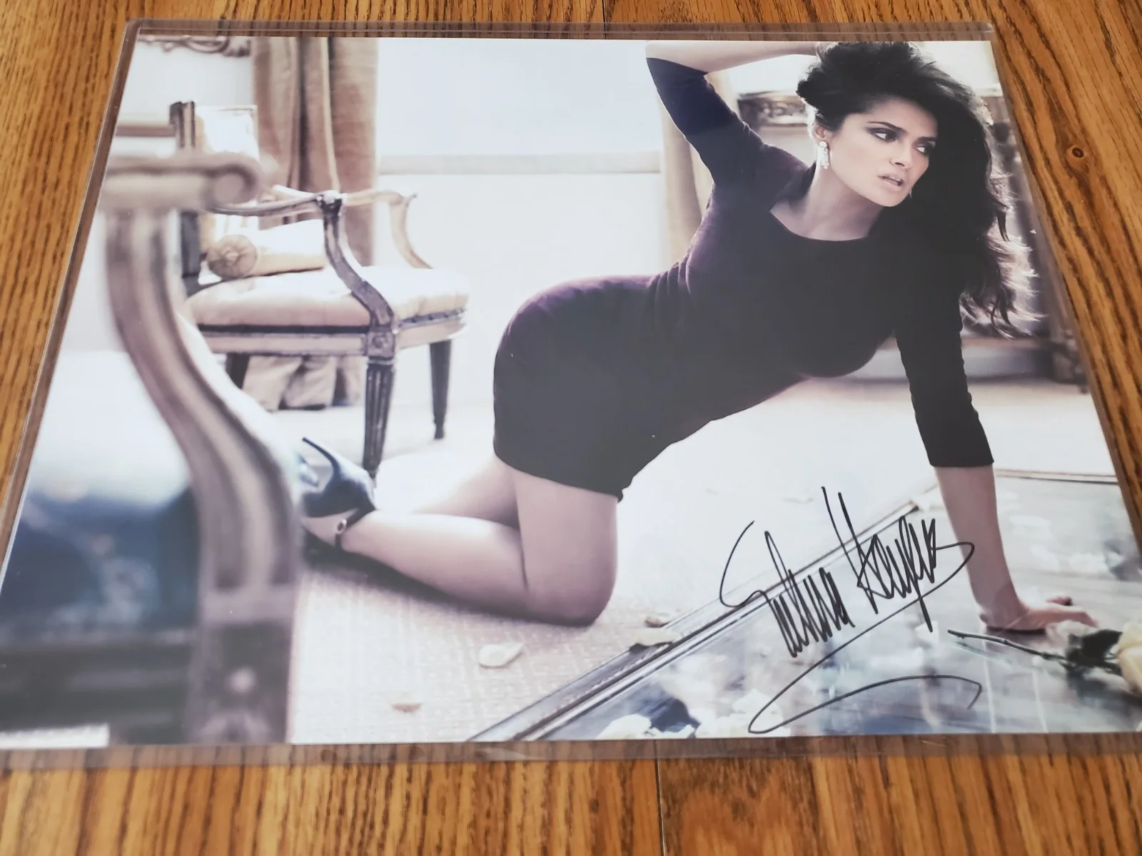 Salma Hayek — SALMA HAYEK 11X14 Autographed Photo with Letter of Authenticity VERY NICE
