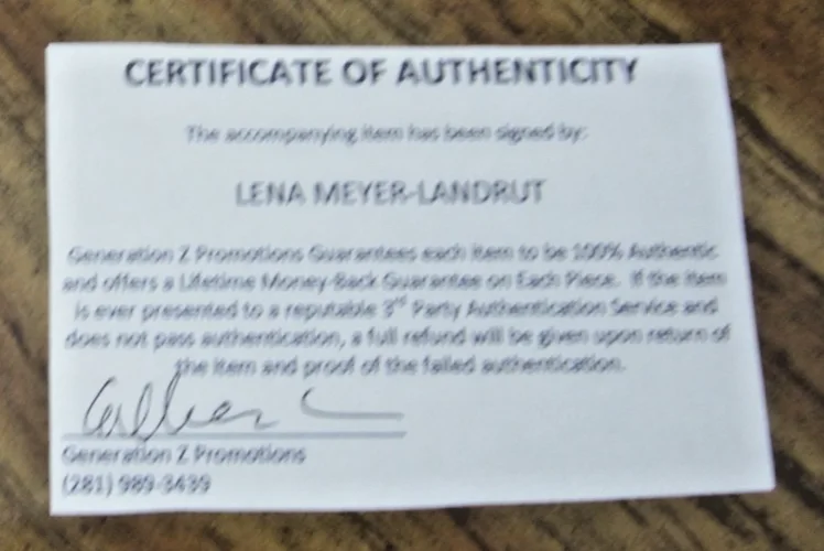 Lena Meyer-Landrut Musician Autographed Signed 4X5.75 Photo "My Cassette Player", image 3