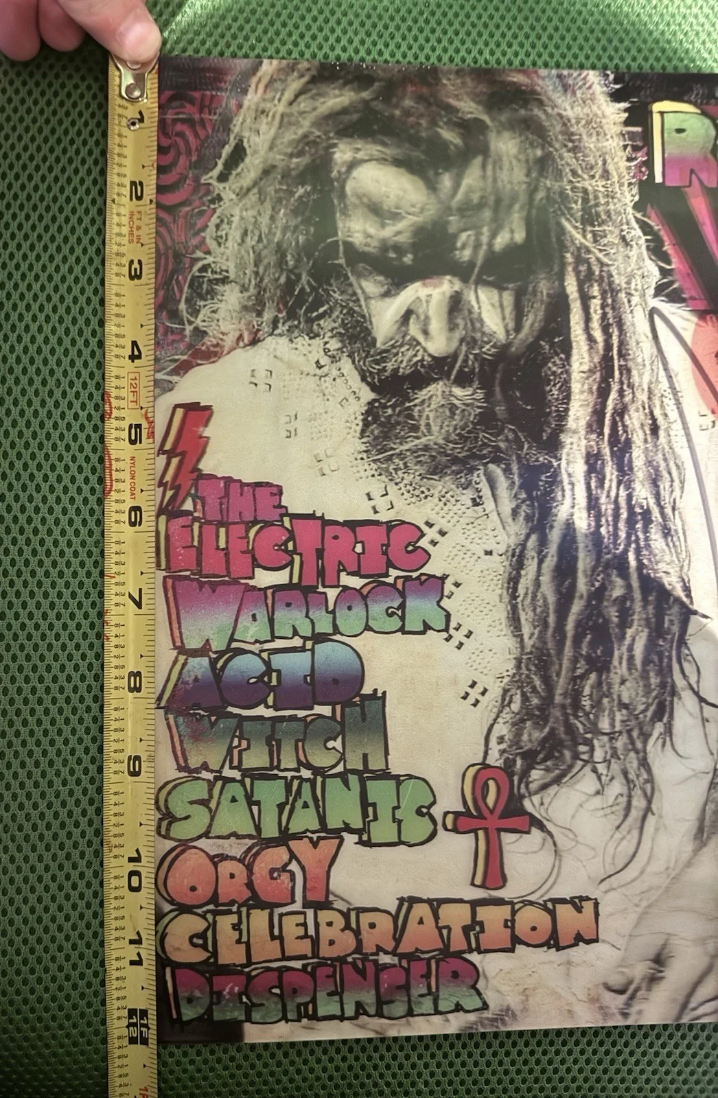 Rob Zombie Electric Warlock Acid Witch Autographed Original Record Insert COA, image 4