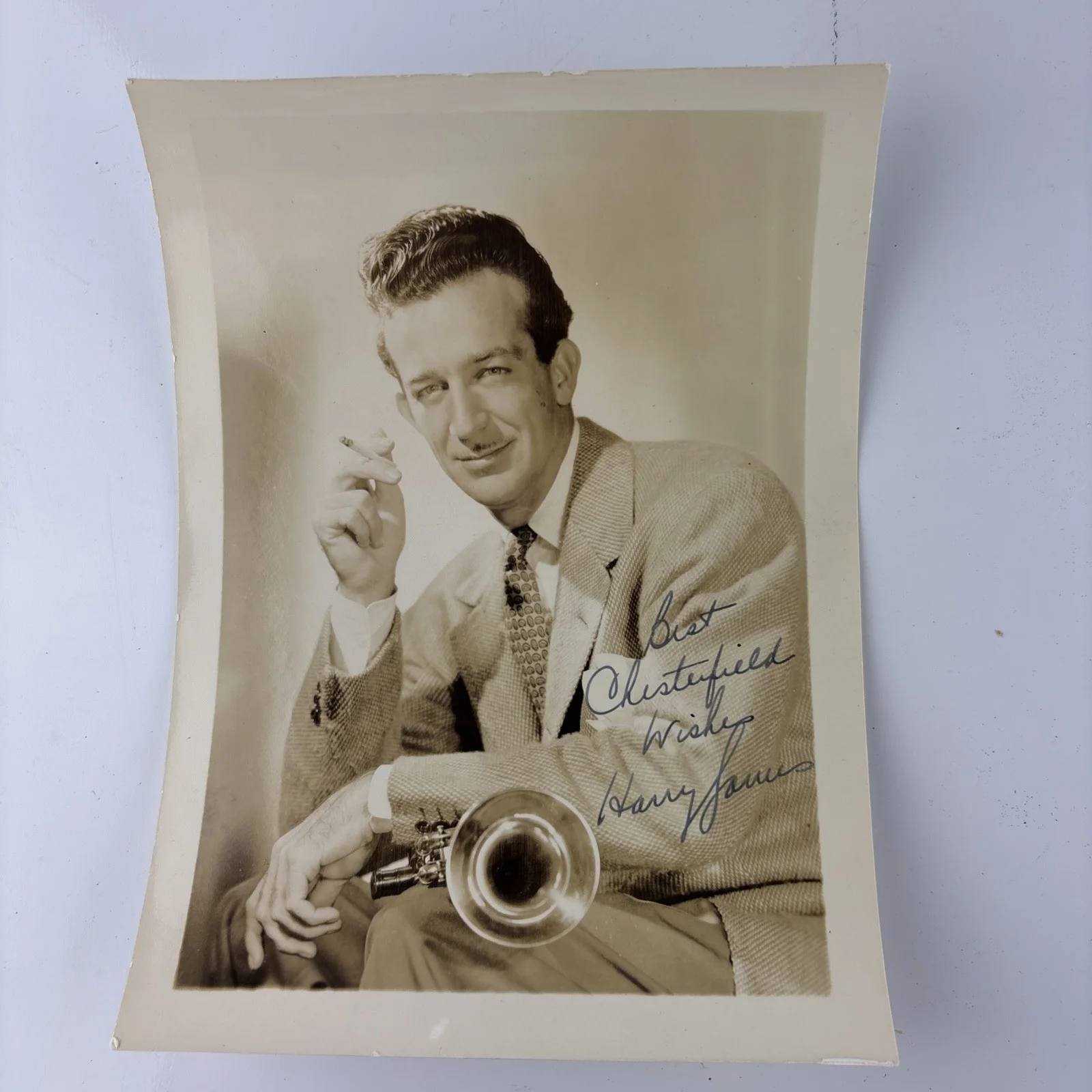 Harry James — Vtg Harry James Chesterfield collection (3) Signed Autographs 5x7 Big Band, image 2