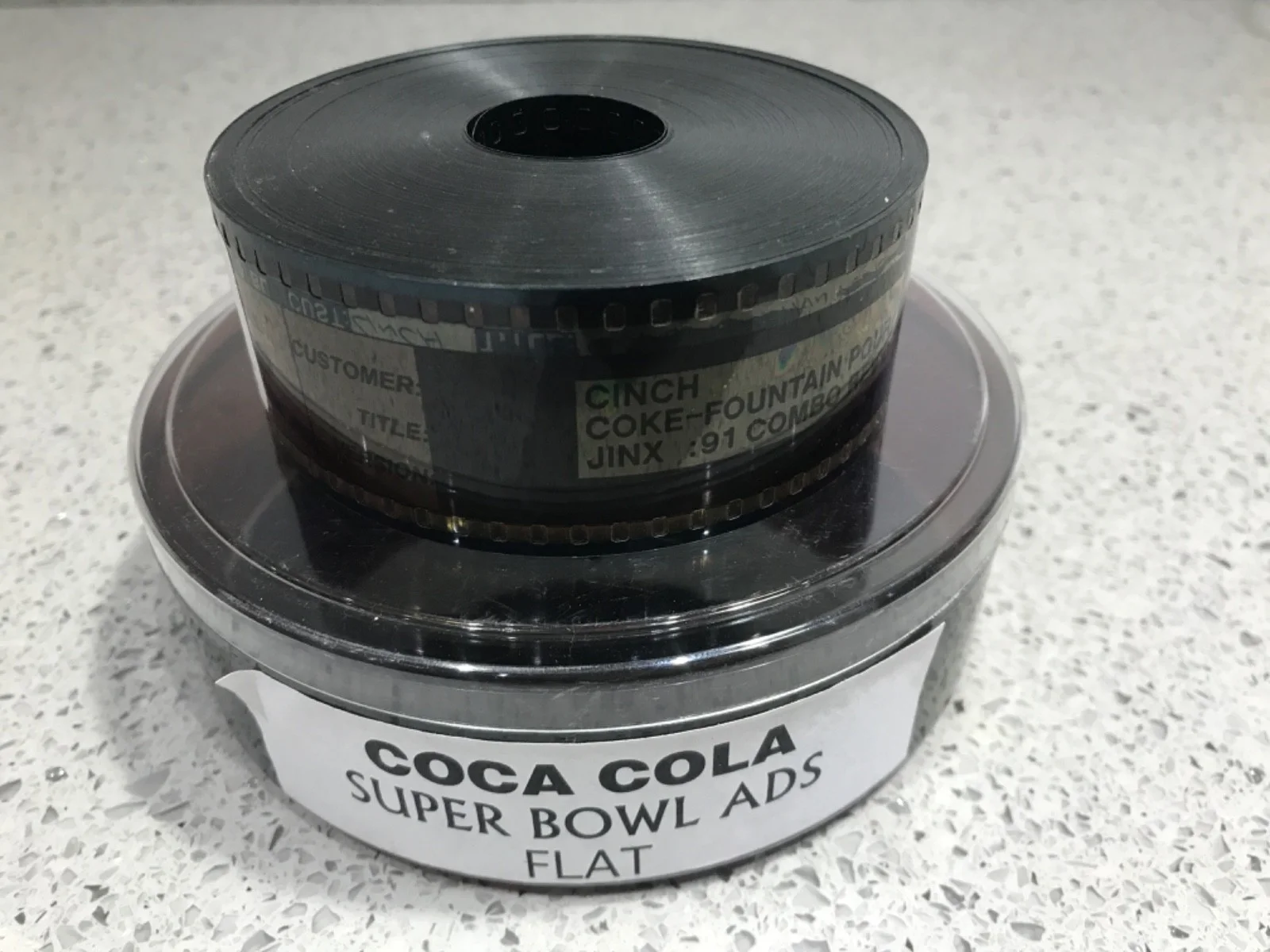 35mm Movie Trailer Film Cell Cinema Reel COCA COLA (2008) Fountain Pour & Jinx, изображение 3