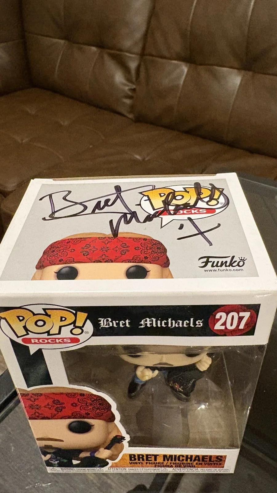 Bret Michaels ‘Poison’ Band Lead Singer Signed Funko Pop#207 Autographed, изображение 2