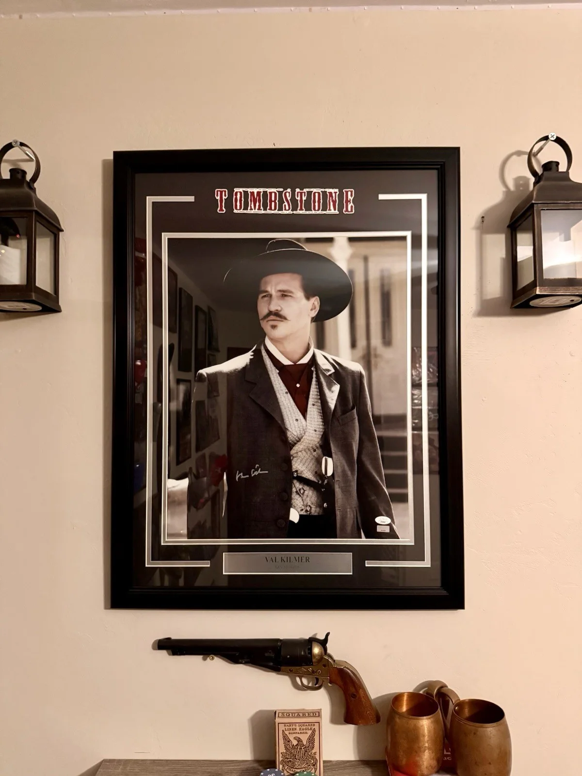 Val Kilmer — Val Kilmer Signed Autographed Framed Tombstone 16x20 Photo Doc Holliday JSA, изображение 4