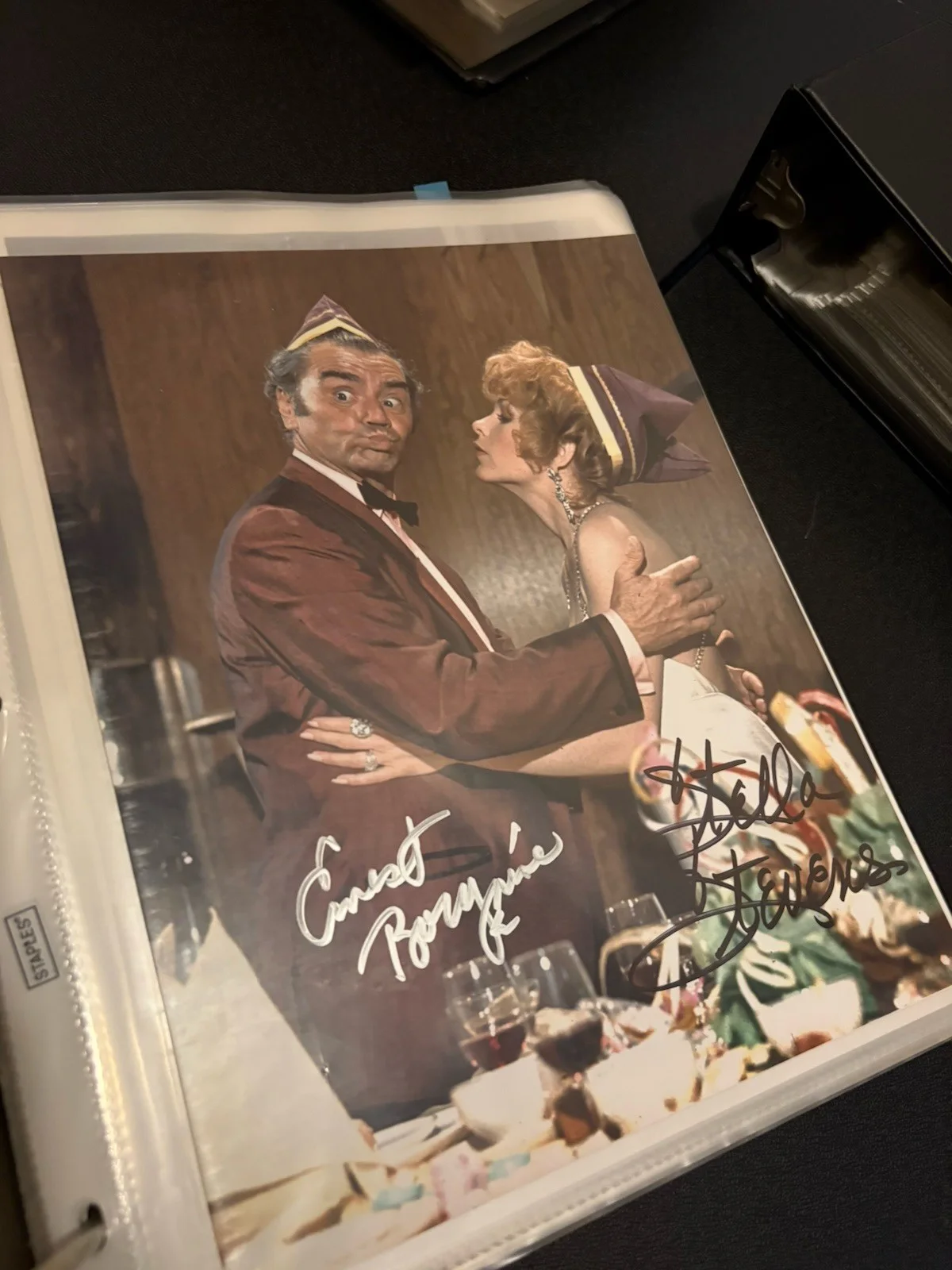 Stella Stevens & Ernest Borgnine Dual-Signed 8x10 Poseidon Adventure Still, image 2