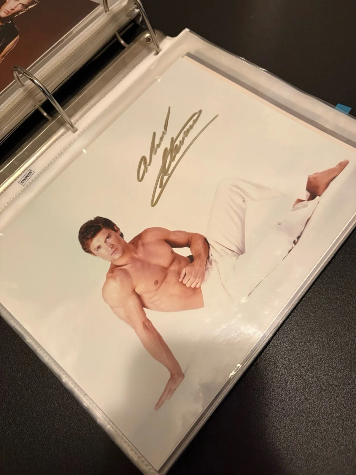 Andrew Stevens Signed 8x10 Color Glamour Photo - Shirtless Gold Autograph, изображение 2