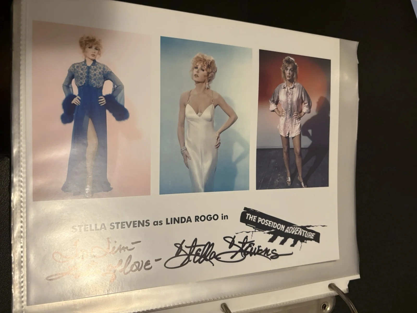 Stella Stevens Signed 8x10 Poseidon Adventure Tribute - Inscribed To Jim, изображение 2