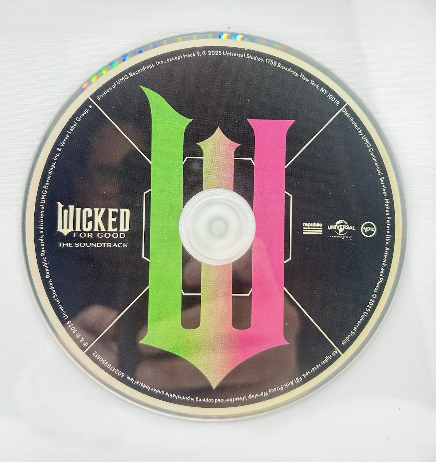 Ariana Grande & Cynthia Erivo Signed Wicked For Good CD FRAMED Full Sig PSA/DNA, image 3
