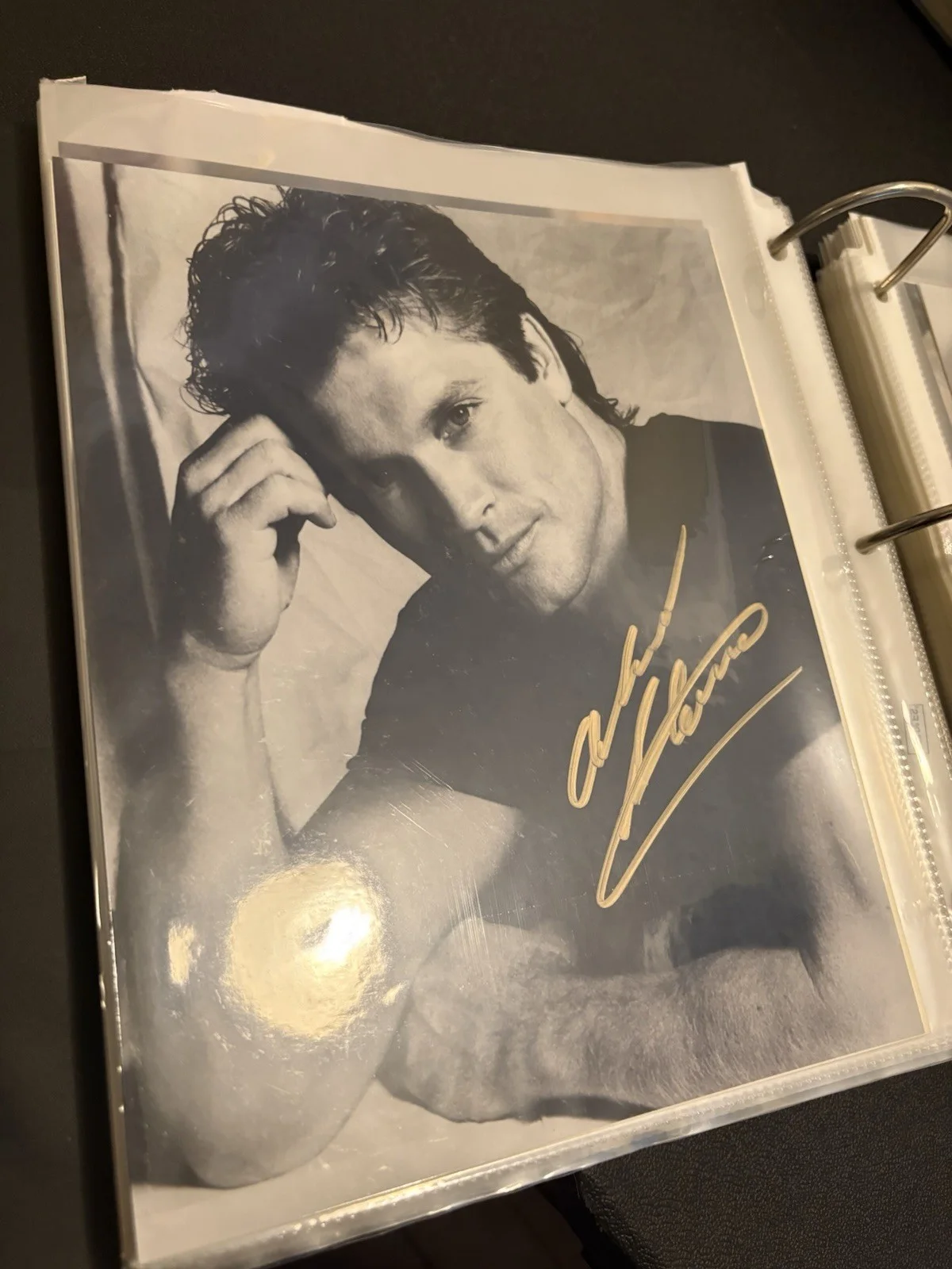 Andrew Stevens Signed 8x10 B&W Studio Portrait - Authentic Gold Autograph, image 2
