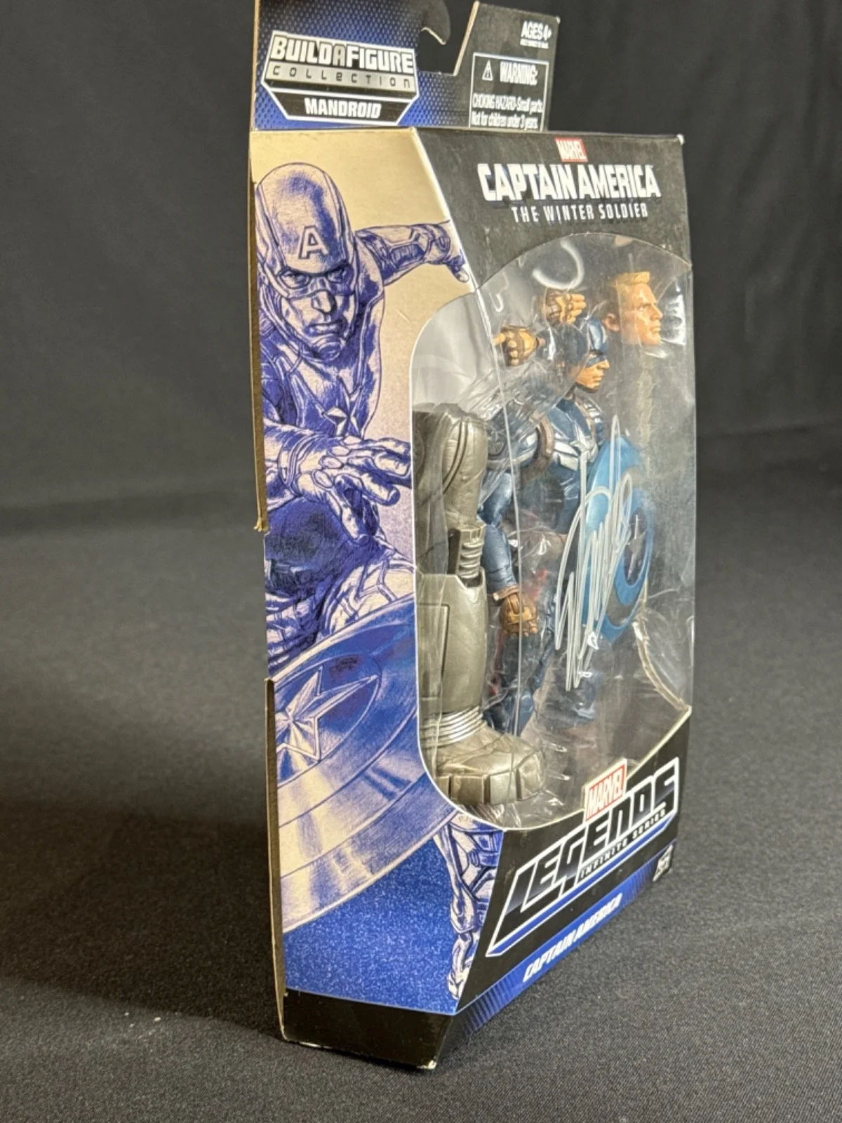 Stan Lee — Stan Lee Signed Marvel Legends BAF Captain America The Winter Solider PSA Y34348, image 4