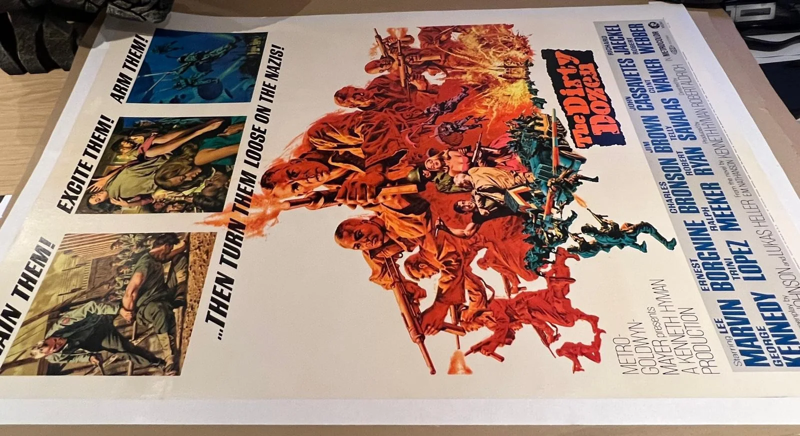The Dirty Dozen Original US One Sheet Poster 1967 27x41" LINEN BACKED, image 2