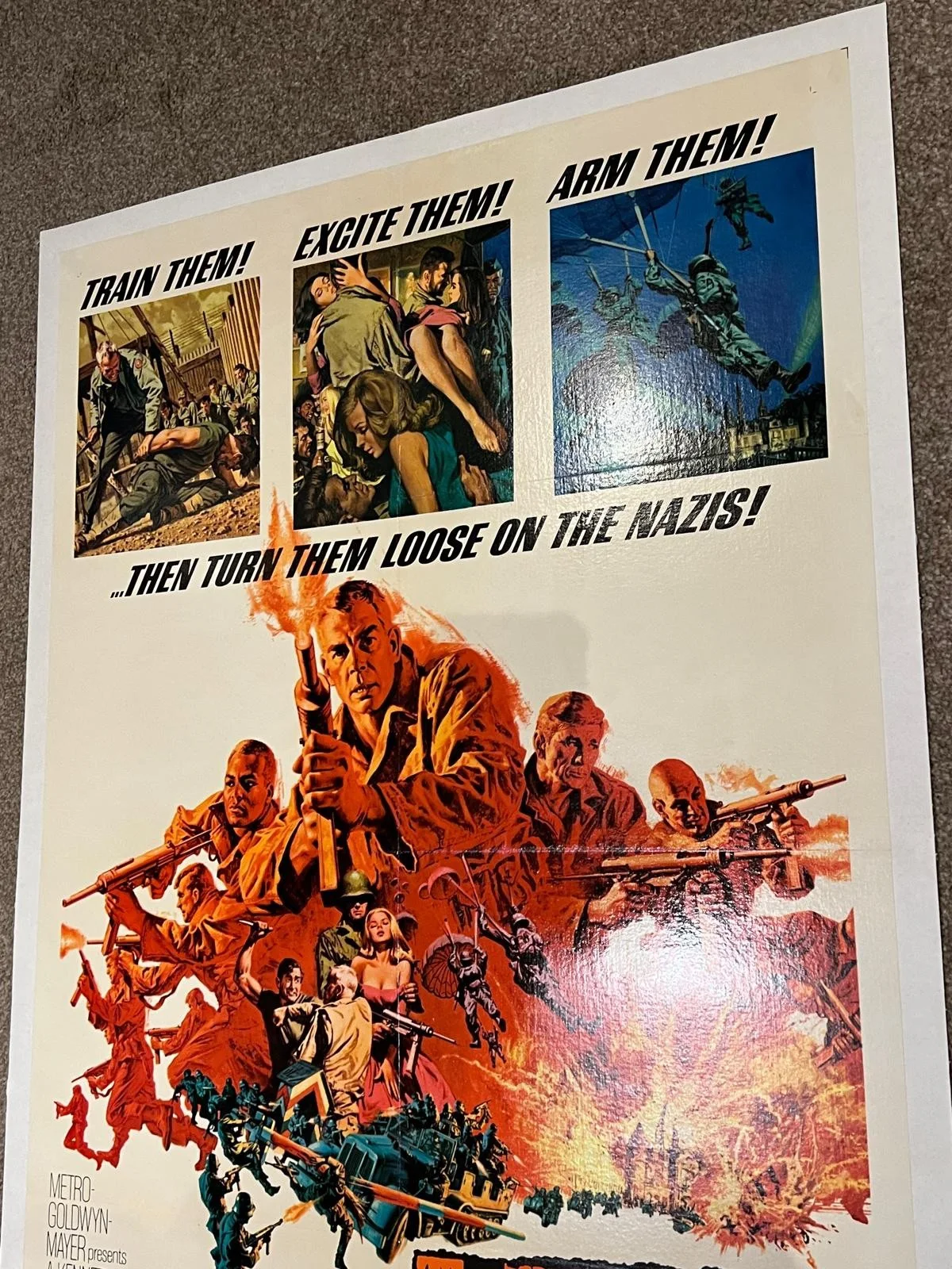 The Dirty Dozen Original US One Sheet Poster 1967 27x41" LINEN BACKED, image 5