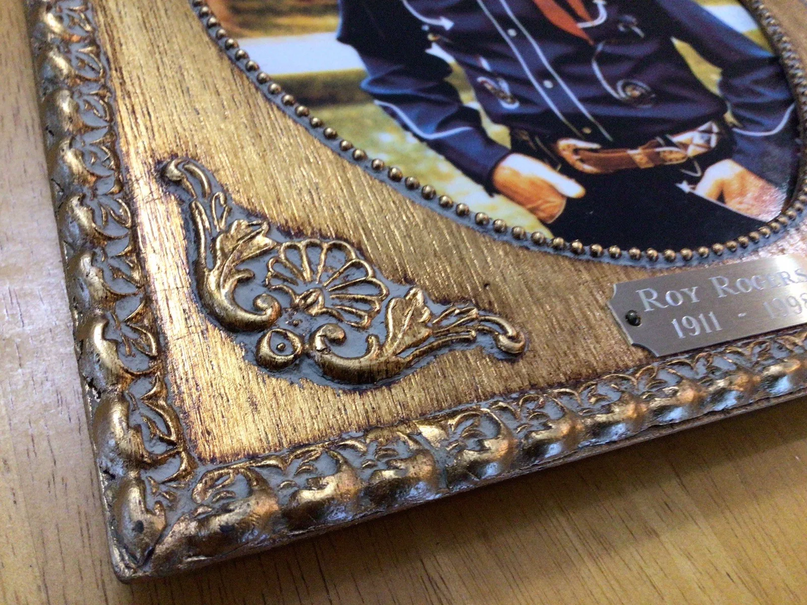 Roy Rogers, 1911-1998, Nicely Framed Color Photo W/plaque, изображение 4