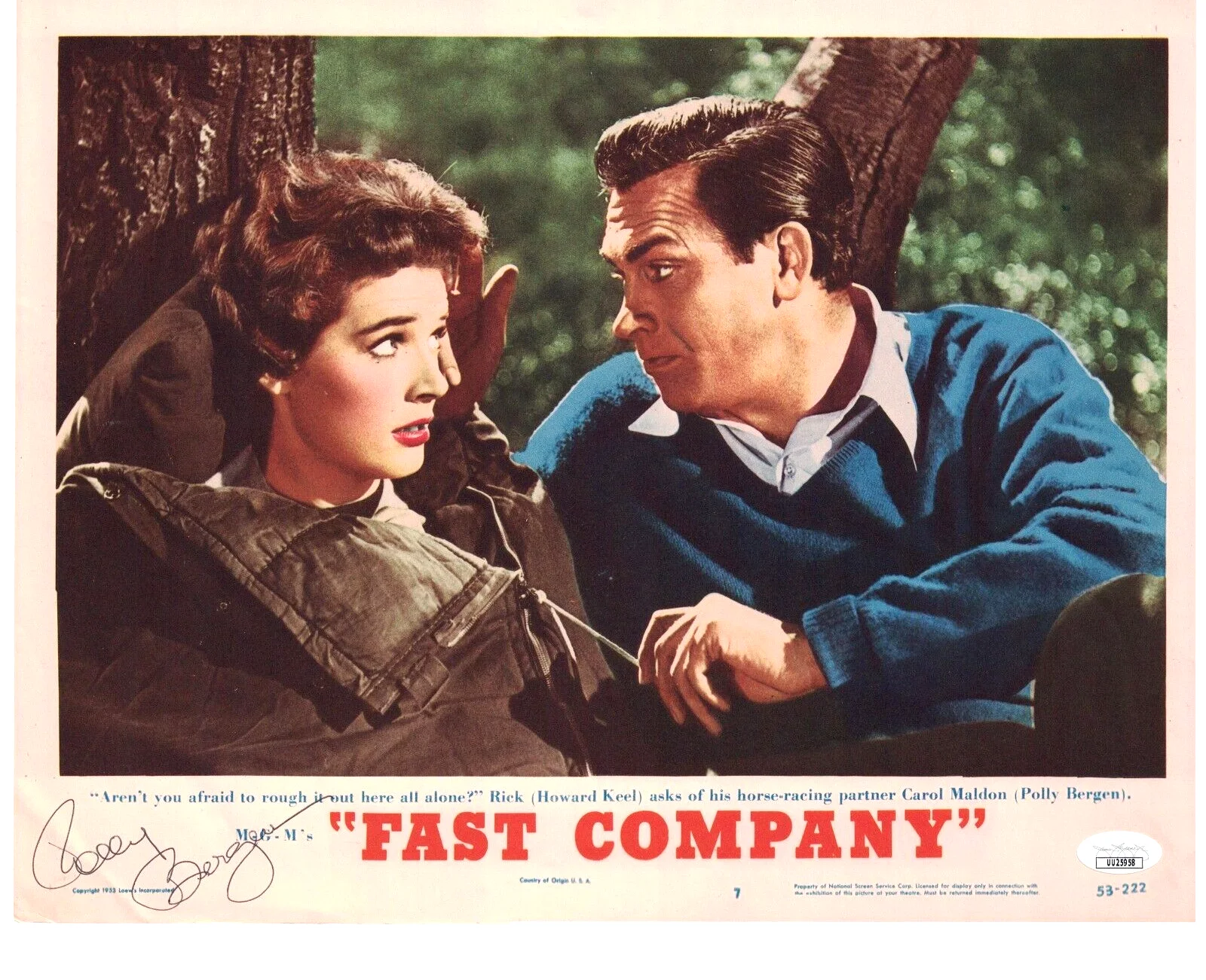 Polly Bergen — POLLY BERGEN JSA Autographed 11X14 Lobby Card FREE SHIP The Sopranos JSA not PSA