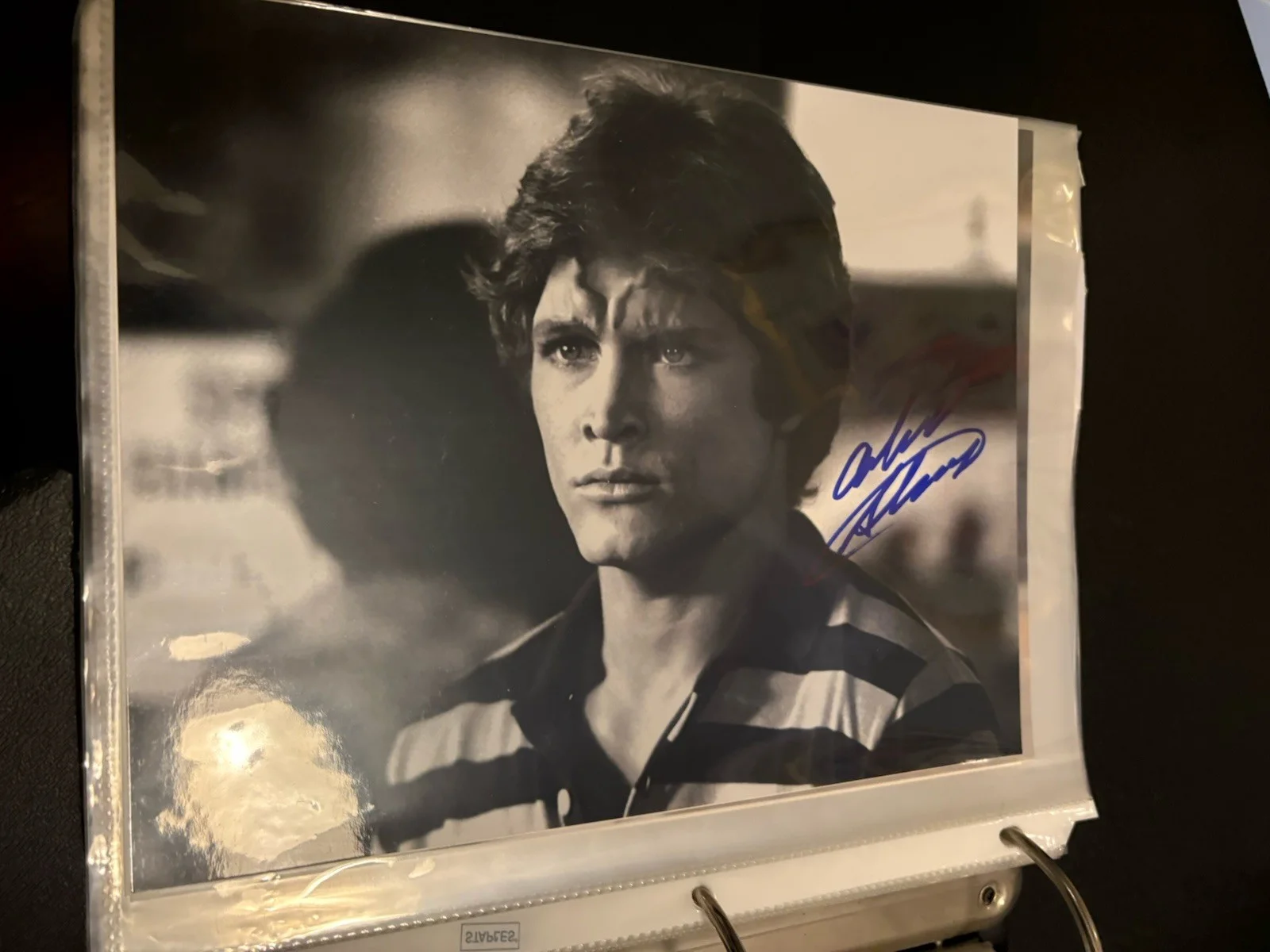Andrew Stevens Signed 8x10 B&W Dramatic Portrait - Authentic Autograph, image 2