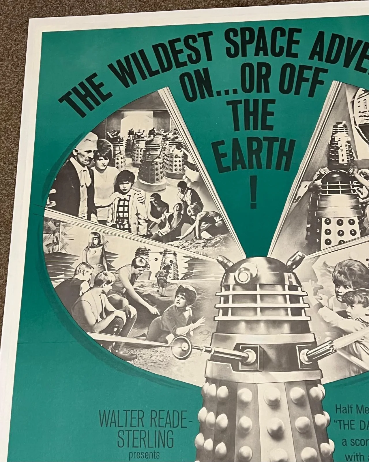 Doctor Who and the Daleks 1966 Original US One Sheet LINEN BACKED 27x41" Poster, изображение 5