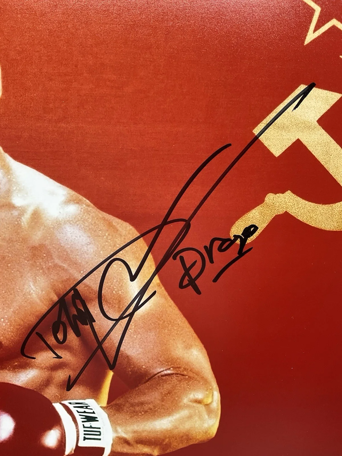 Dolph Lundgren — Dolph Lundgren signed photo BAS Rocky signed 11x14 Soviet Drago Inscription USSR, изображение 2