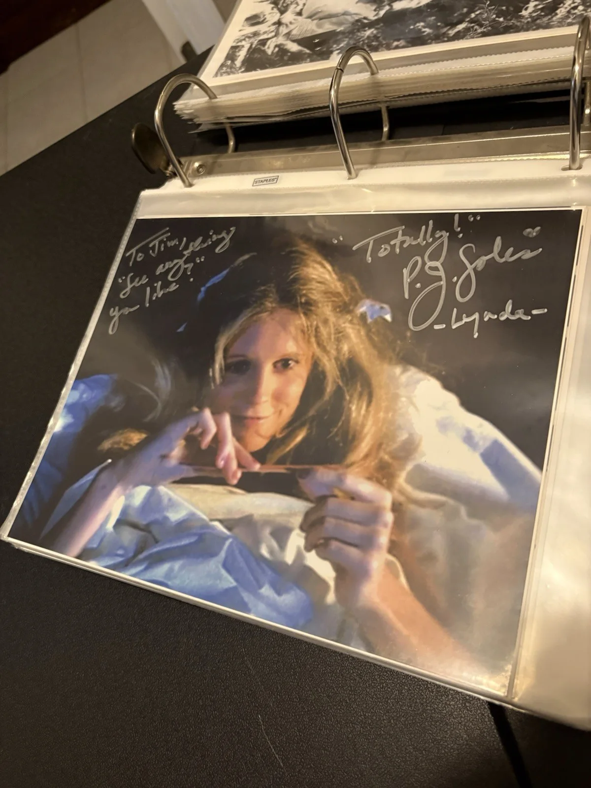 P.J. Soles Signed 8x10 Halloween Photo - Lynda 'See Anything You Like' Inscribed, image 2