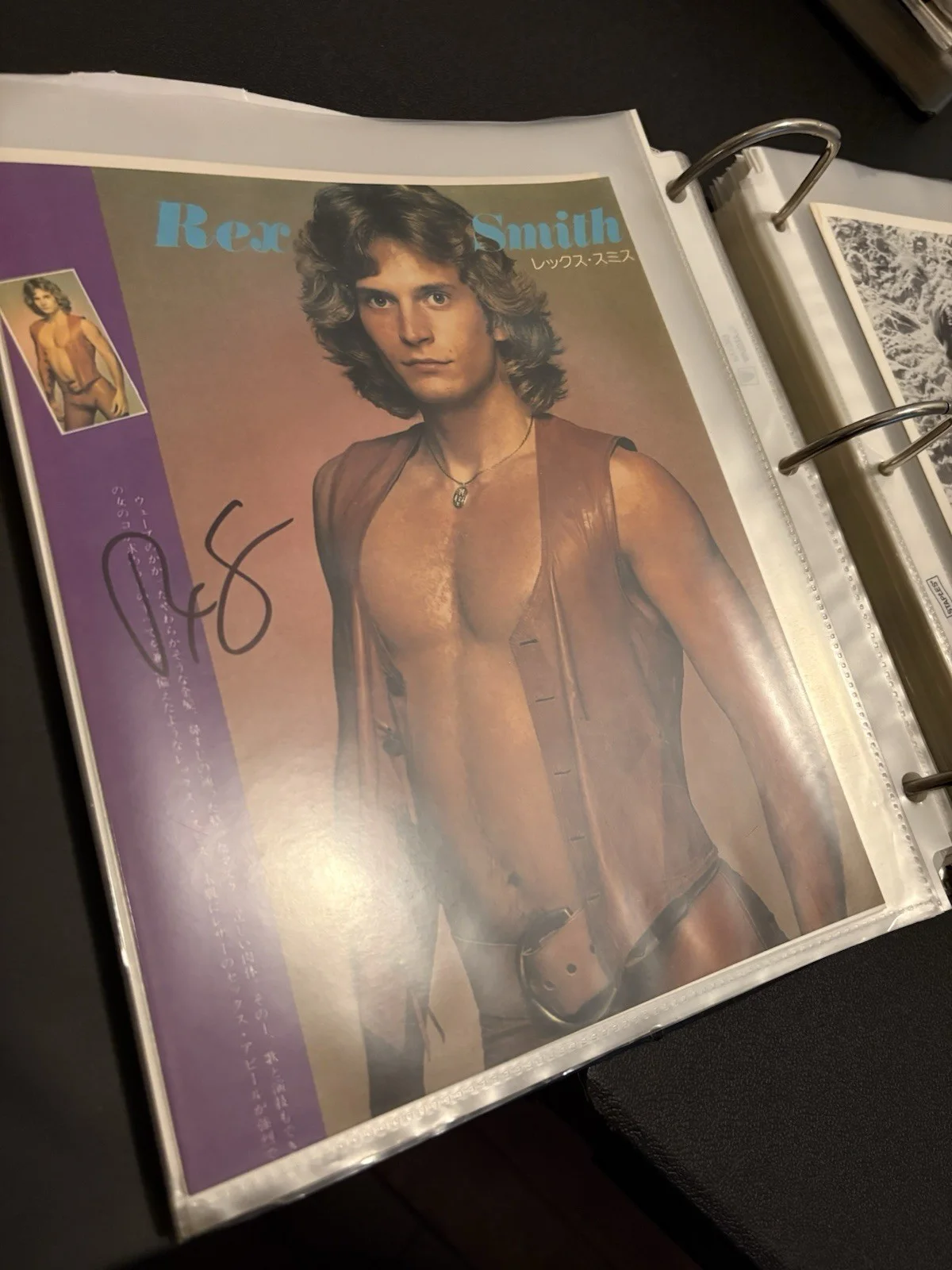 Rex Smith Signed 8x10 Authentic Japanese Promo - Vintage Solo Still, image 2