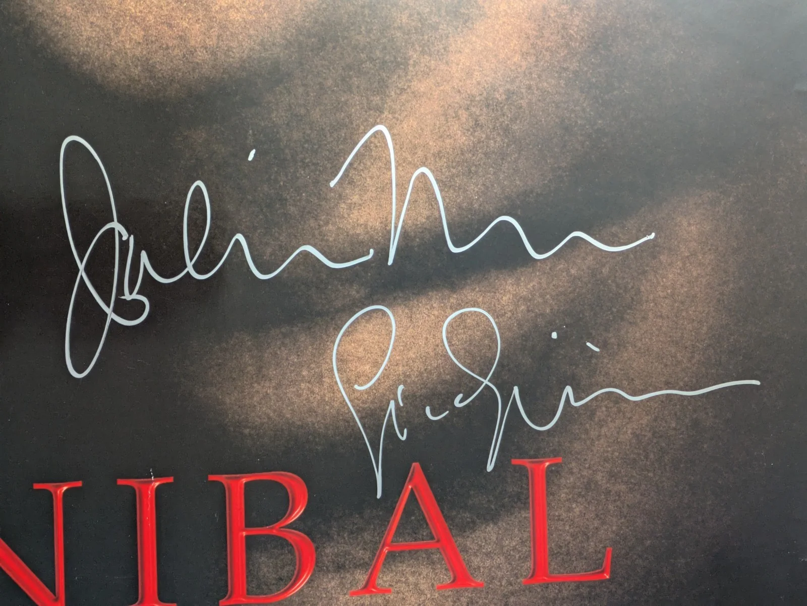 Hannibal 27x40 Poster Signed By Anthony Hopkins Julianne Moore Gary Oldman JSA, изображение 3