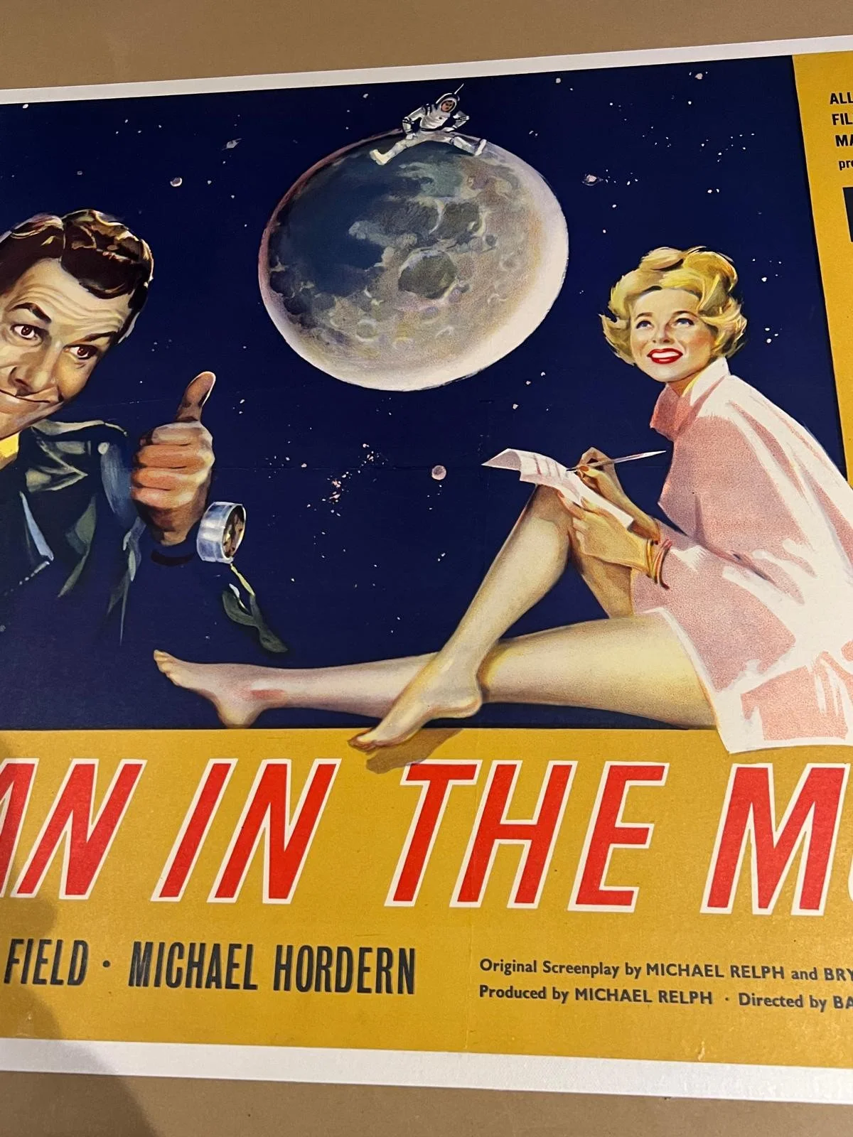 Man In The Moon Original Half Crown English Half Sheet Poster (1961) 22"x28", image 3