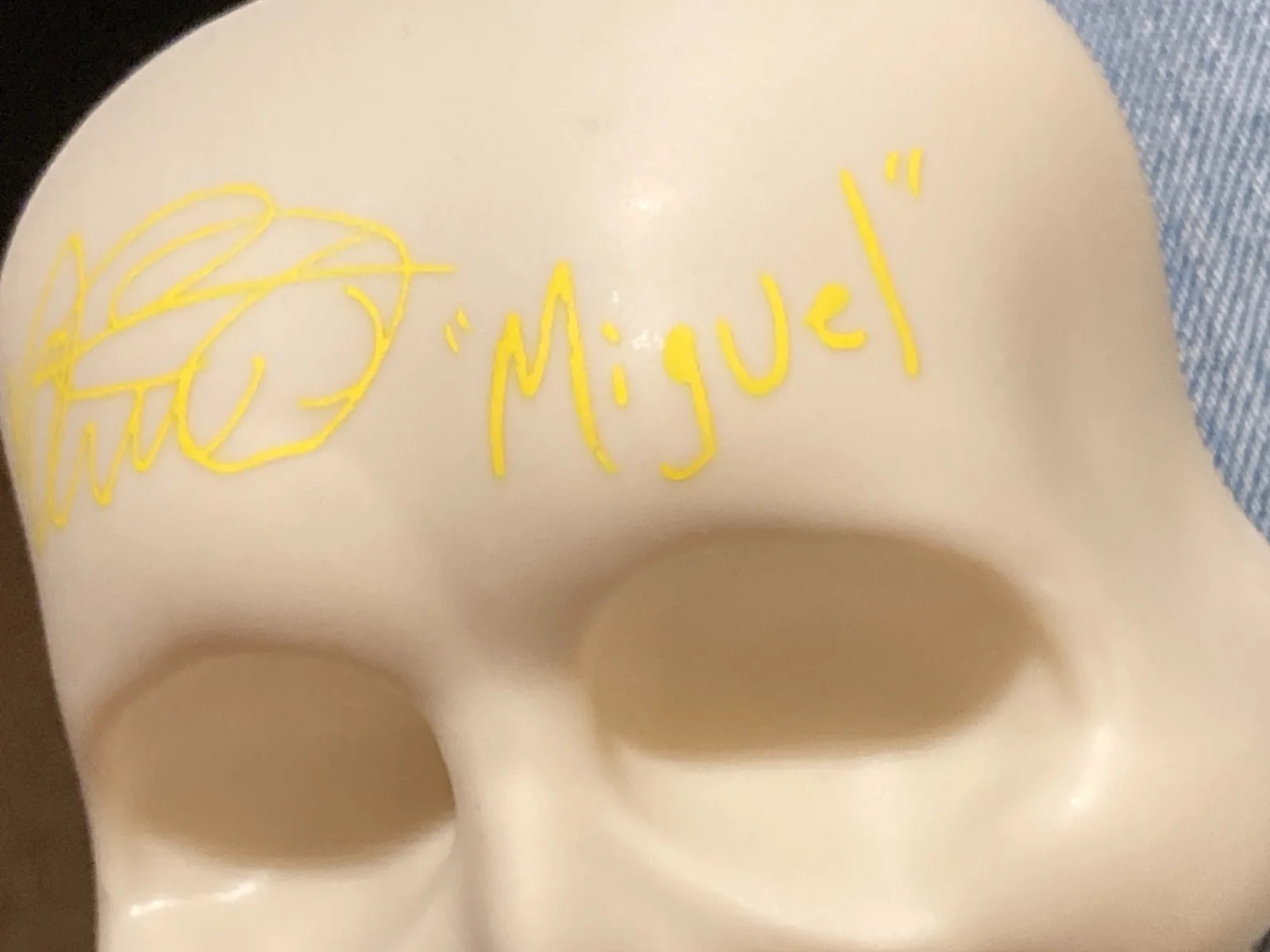 ANTHONY GONZALEZ Signed "Miguel" on Plastic Skull With COA - Pixar Movie COCO, image 3