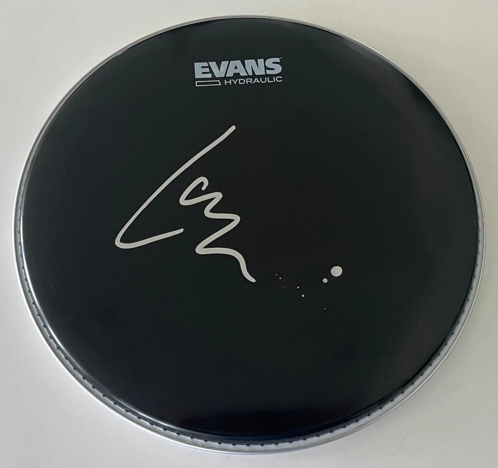 LARS ULRICH METALLICA SIGNED 12" EVANS DRUMHEAD w/EXACT PROOF & BECKETT BAS COA, изображение 2