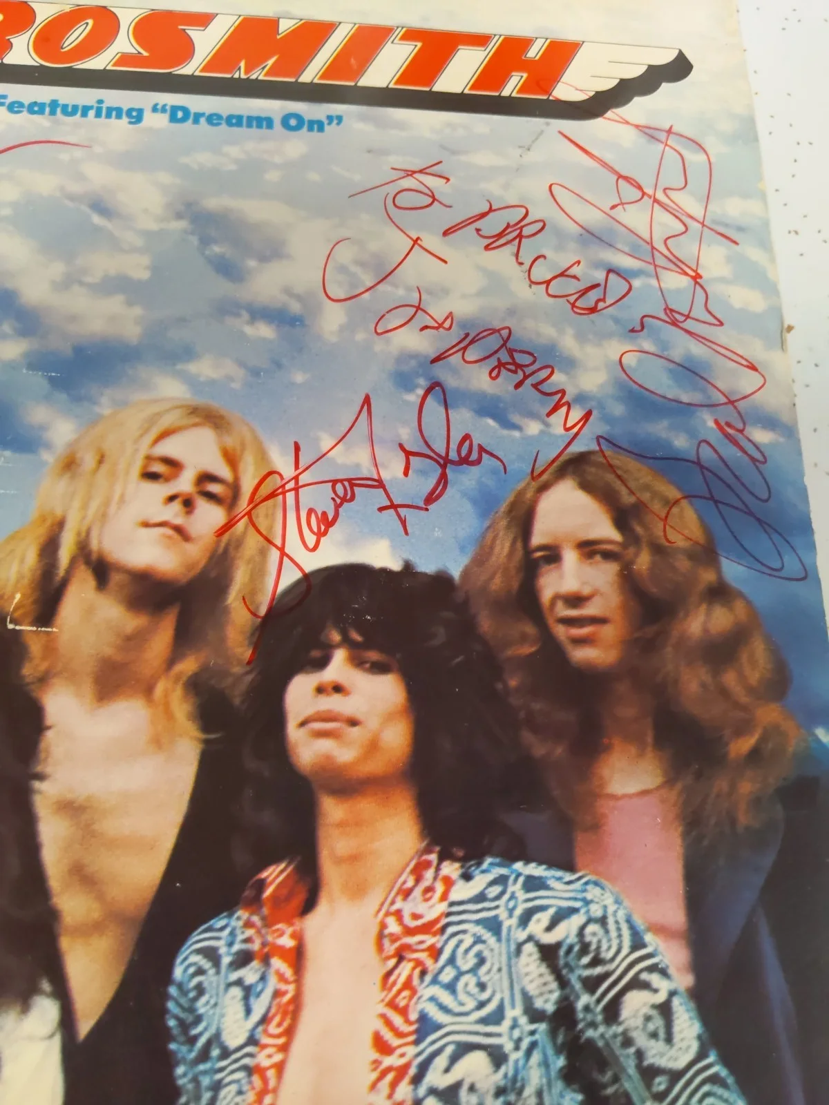 * AEROSMITH * Signed Record Album DREAM ON X4, image 4