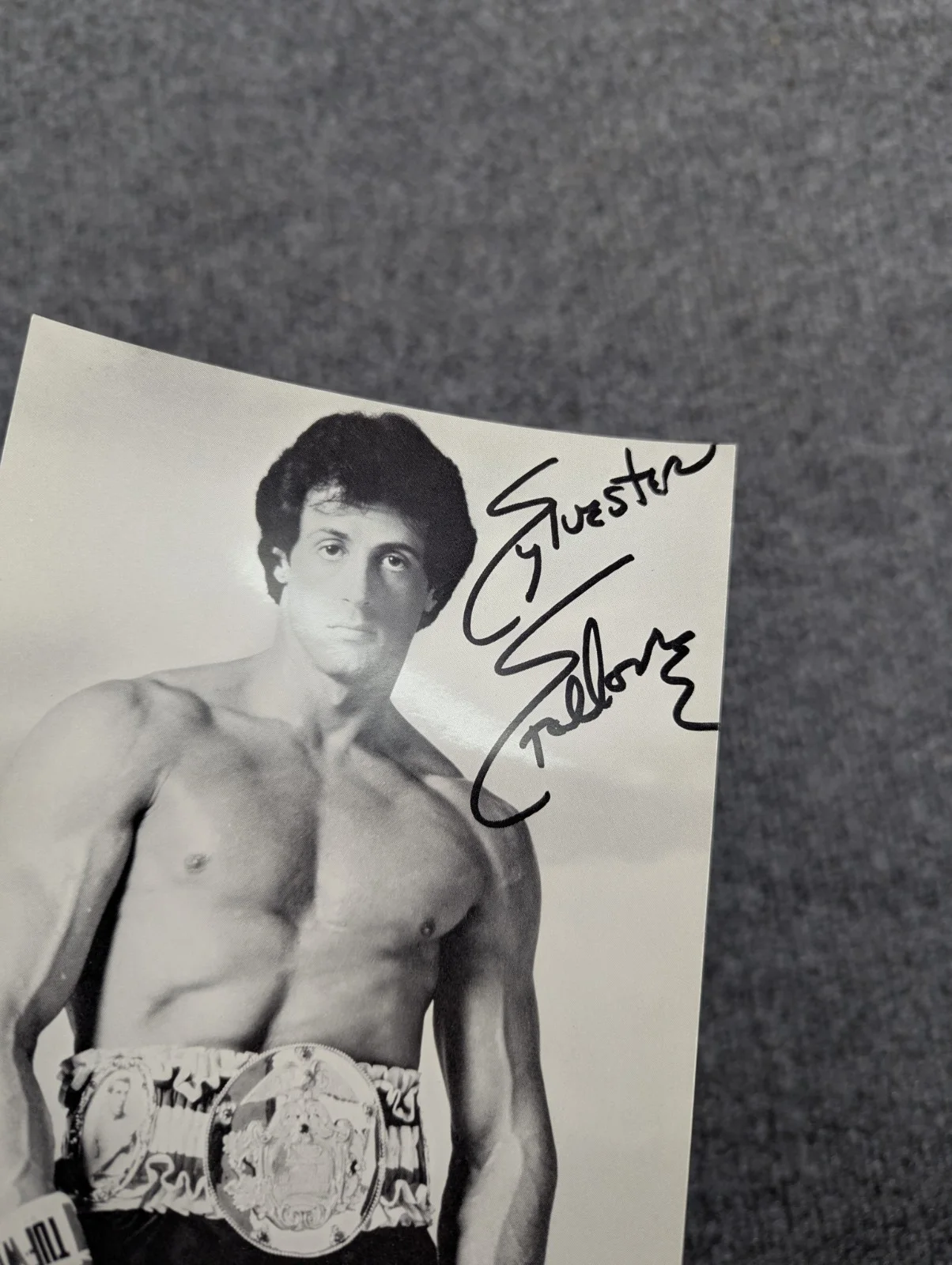 Vintage 1976 Rocky Balboa SignedPhoto Movie Theater Giveaway Promo, изображение 2