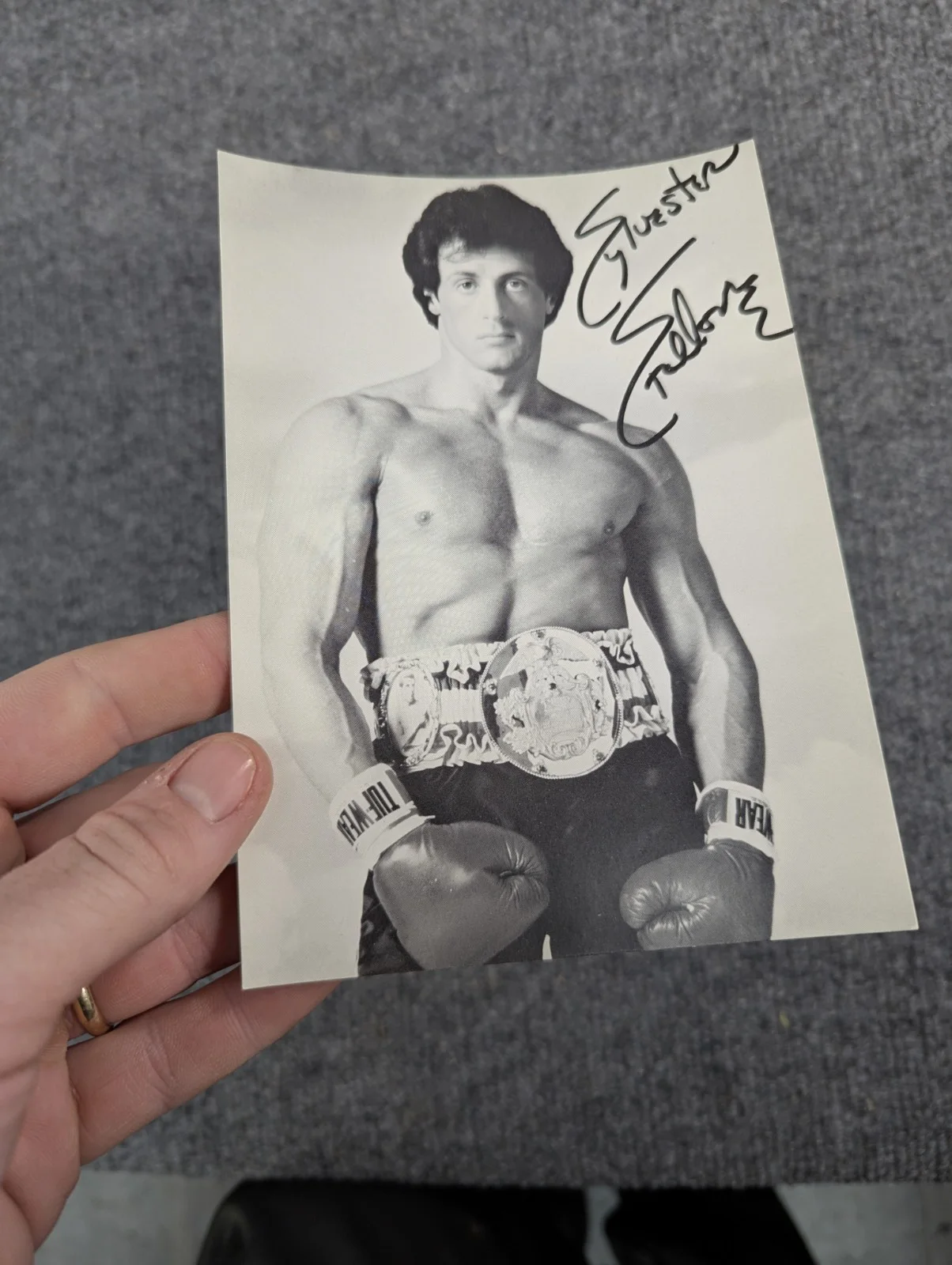 Vintage 1976 Rocky Balboa SignedPhoto Movie Theater Giveaway Promo, изображение 3