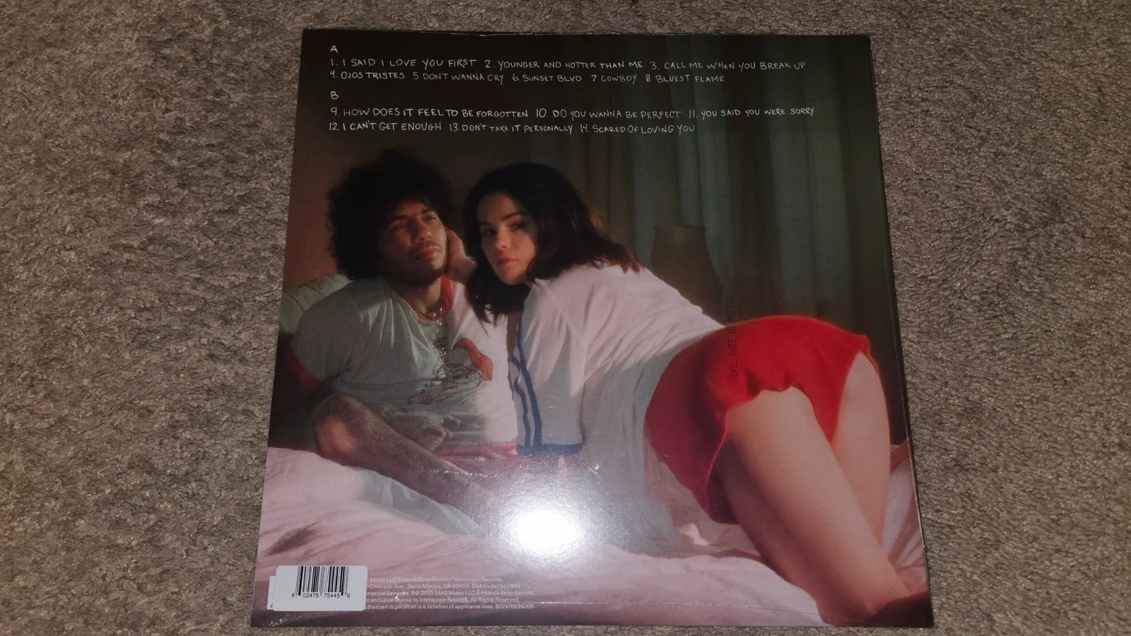 Selena Gomez Benny Blanco Red Vinyl LP & Autographed Photo Insert Still Sealed!, изображение 3