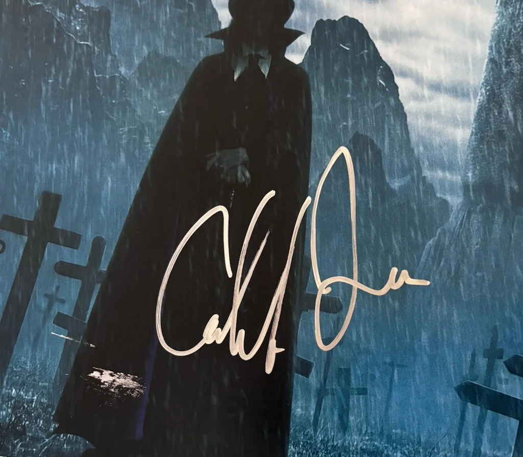 Caleb Landry Jones & director Luc Besson Signed 12x18 Photo Dracula With Proof, image 2