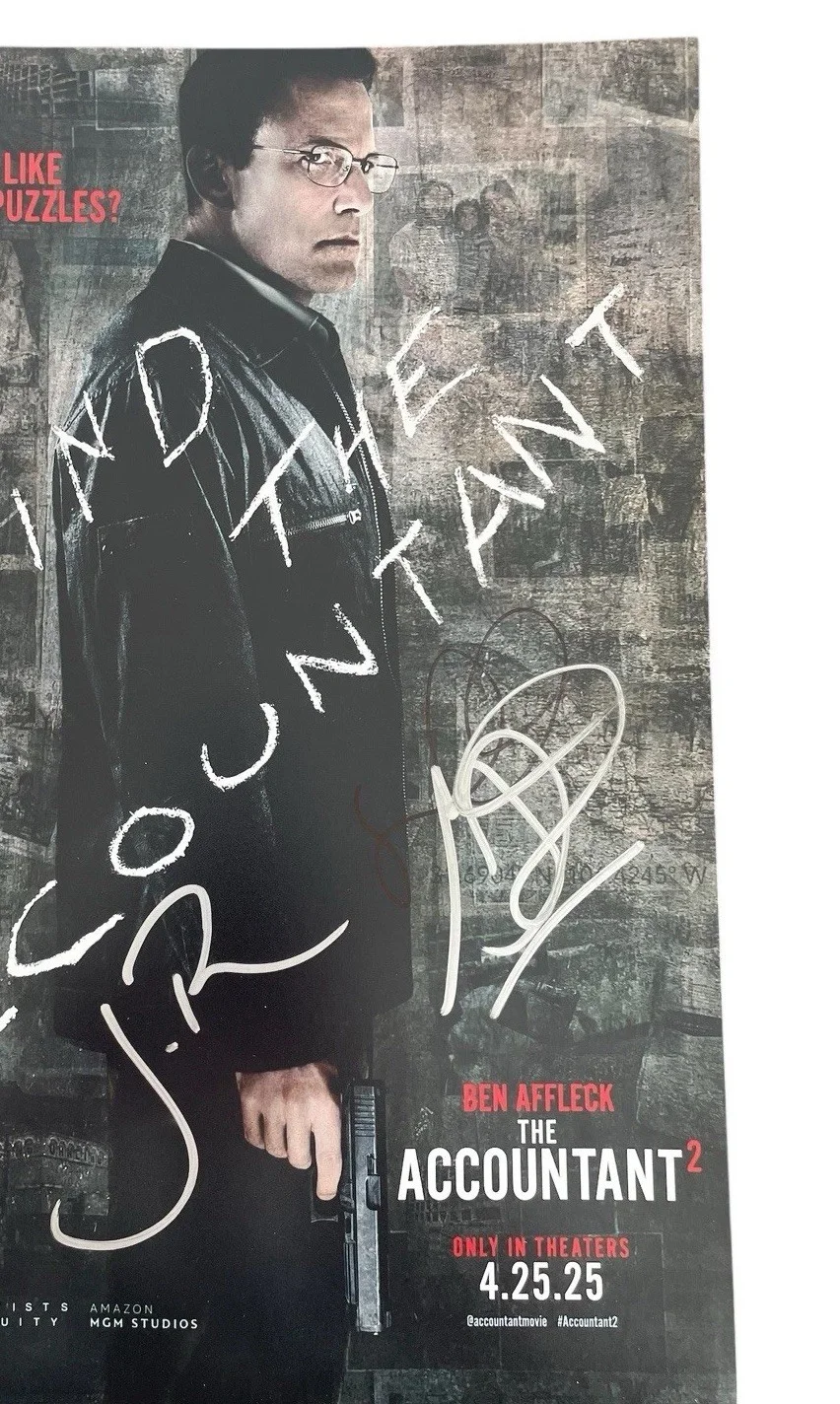 THE ACCOUNTANT 2 SIGNED AUTOGRAPH 12x18 PHOTO O’CONNOR BERNTHAL PINEDA JSA COA, изображение 3