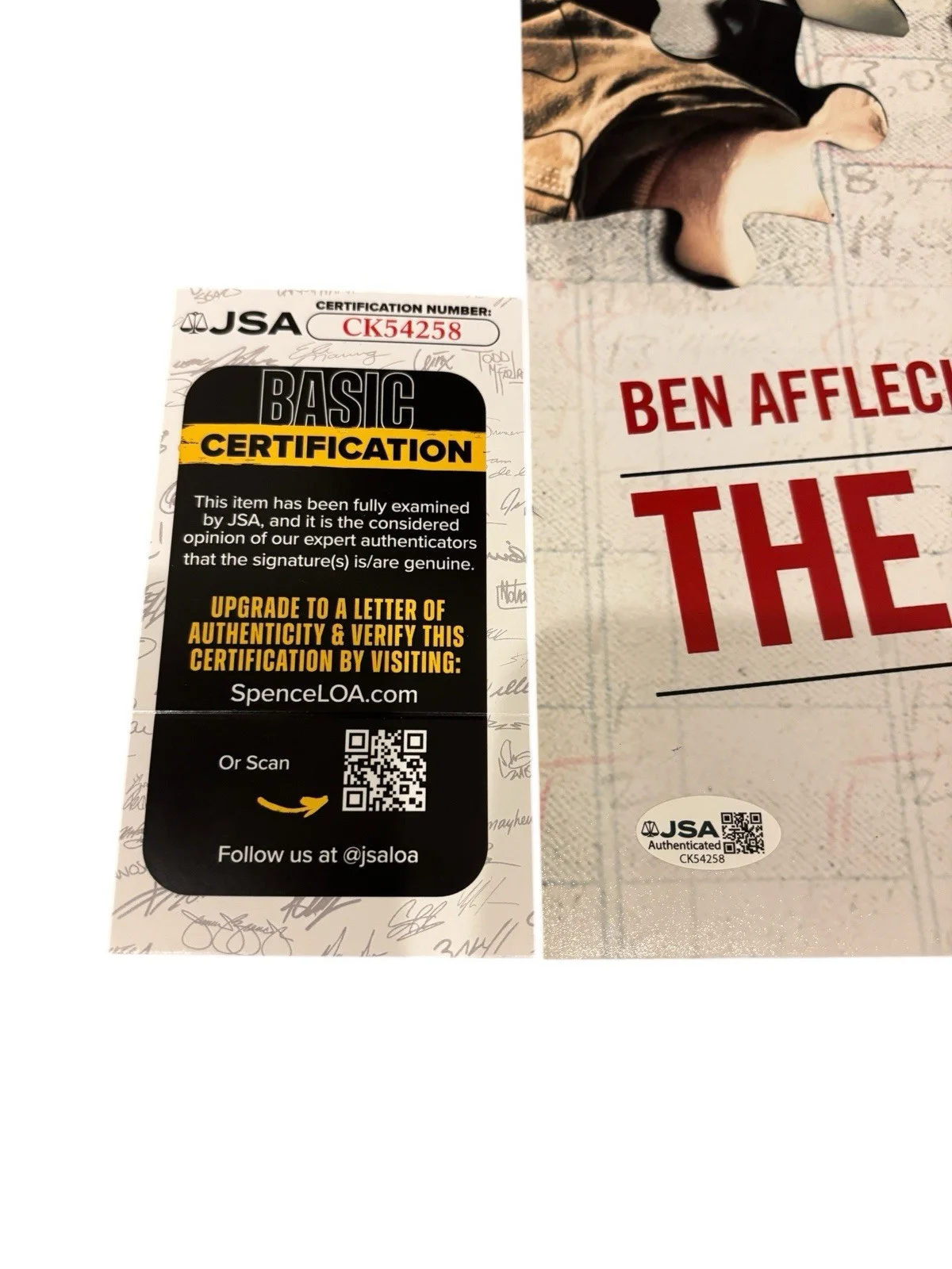 Ben Affleck — THE ACCOUNTANT x3 SIGNED AUTOGRAPH 12x18 PHOTO AFFLECK O’CONNOR BERNTHAL JSA COA, изображение 2