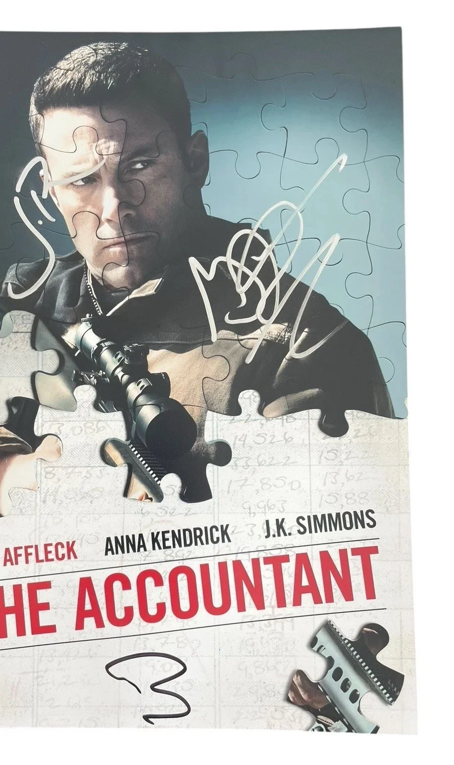 Ben Affleck — THE ACCOUNTANT x3 SIGNED AUTOGRAPH 12x18 PHOTO AFFLECK O’CONNOR BERNTHAL JSA COA, изображение 3