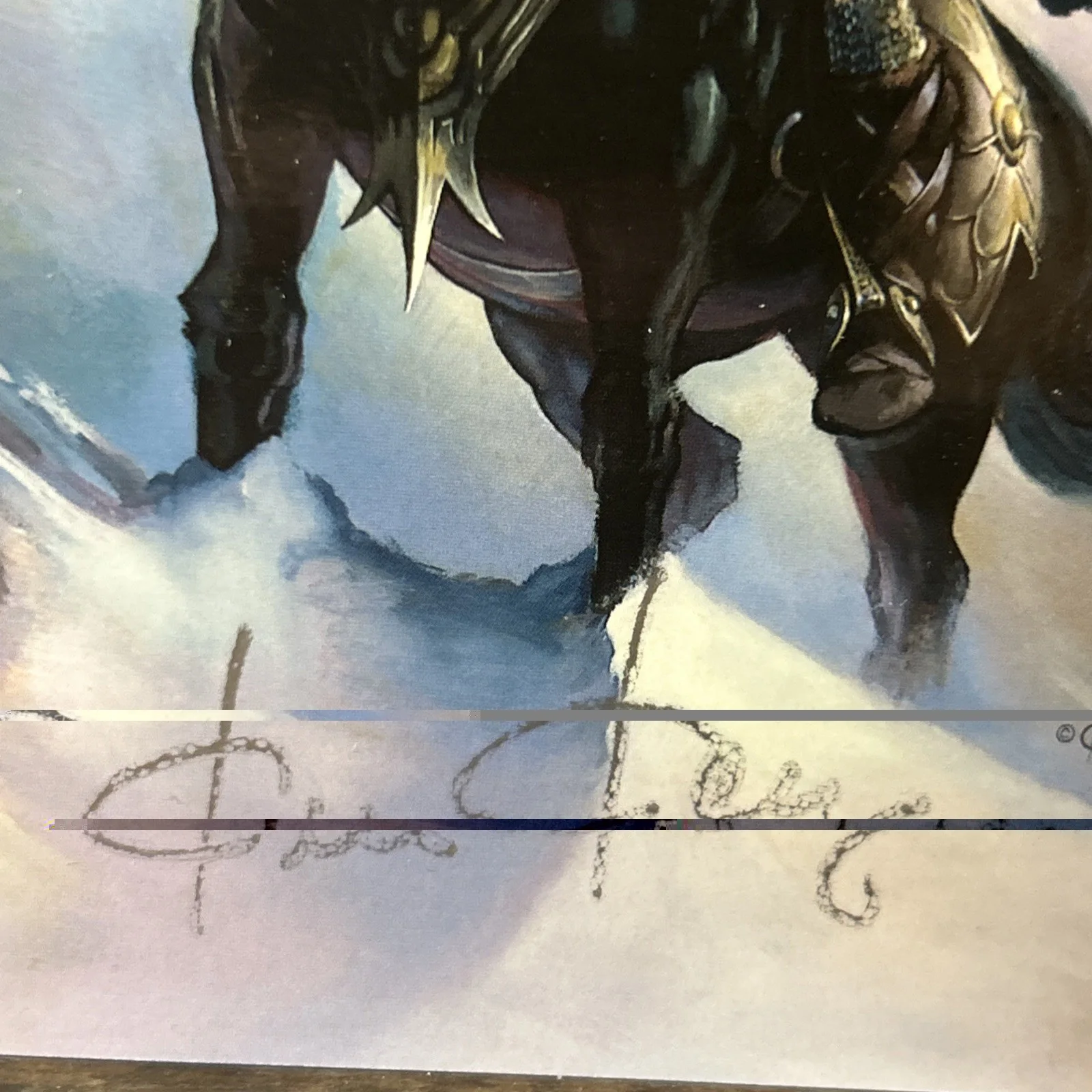 KEN KELLY — Ken Kelly Signed Fantasy Art 4 X 6 Promo Flyer COA, image 4
