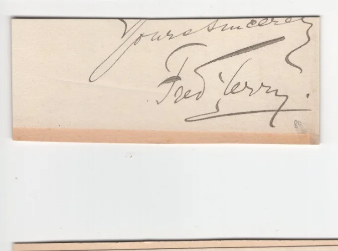 Ellaline Terriss Signed Clip Ca 1900 Autographed Actress / + Fred Terry, image 2