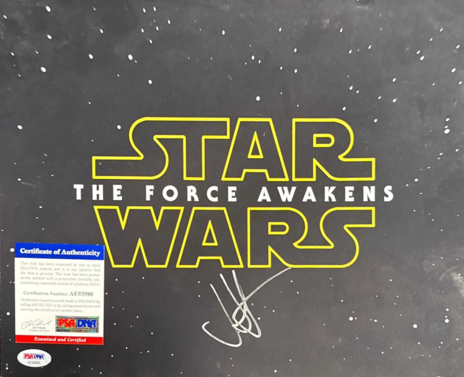 JJ Abrams — JJ Abrams Signed 11x14 Star Wars Photo Director PSA AE93980, изображение 2