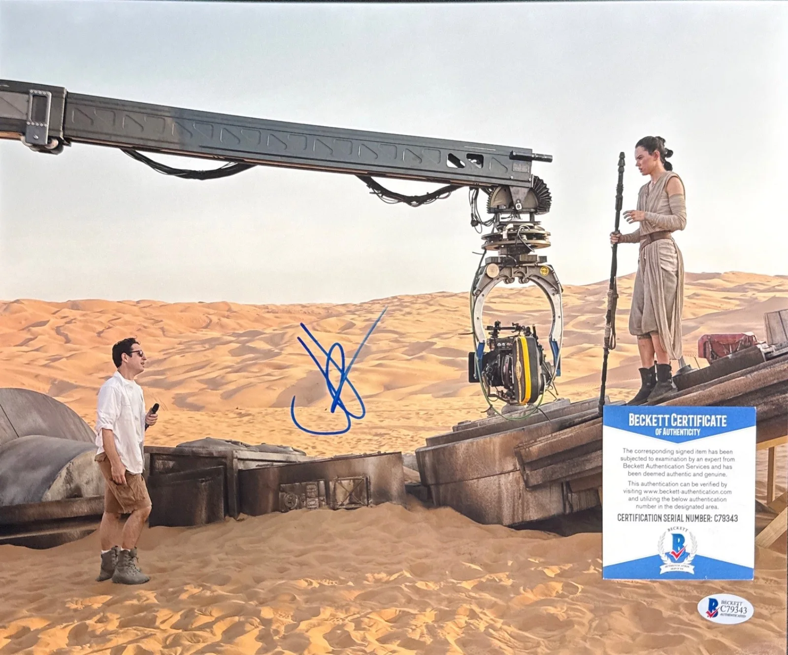 JJ Abrams — JJ Abrams Signed 11x14 Star Wars Photo Director BAS C79343, изображение 2