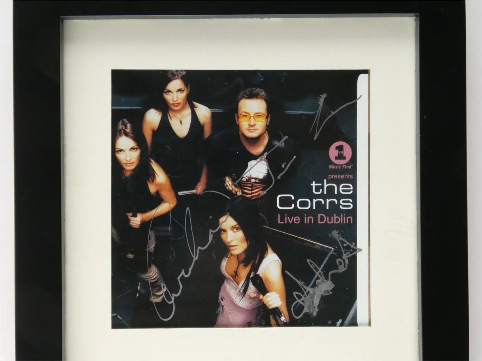 The Corrs Signed CD Cover, Live In Dublin Framed Display Matted, Smeared, image 2