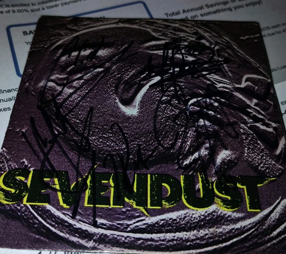Sevendust Signed Cd Booklet All 5 Members Autographed 1st Cd All Proof. Proof, image 3