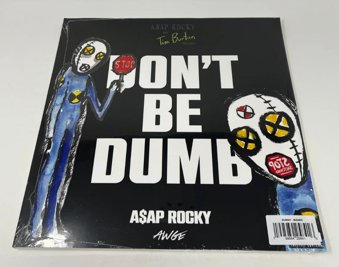 ASAP ROCKY DONT BE DUMB DUMMY 2 DISC VINYL LP SIGNED INSERT Tim Burton Record, image 4